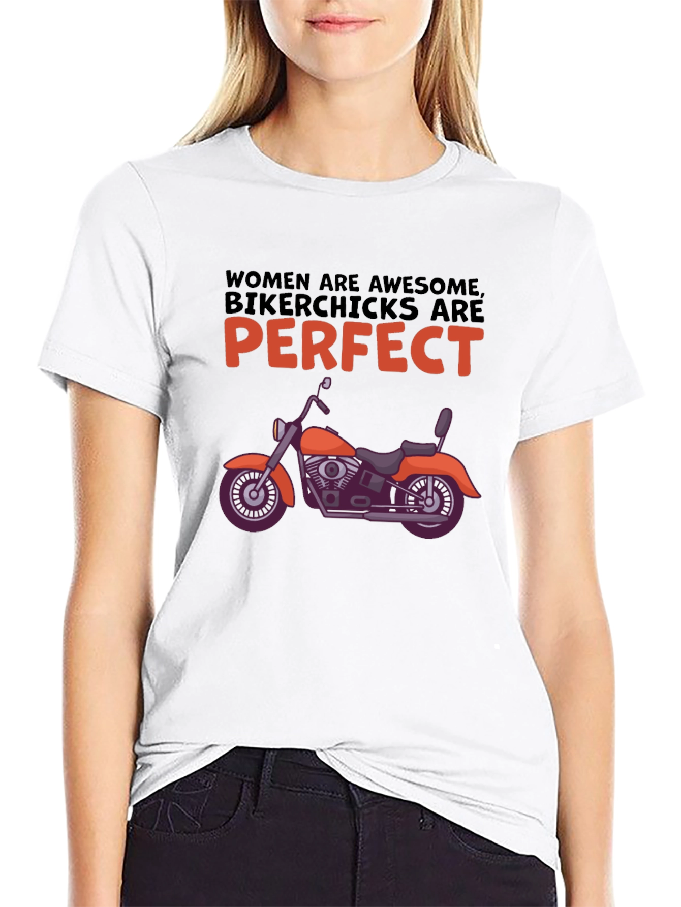 Women Bikerchicks Graphic Tee - Motorcycle Love!