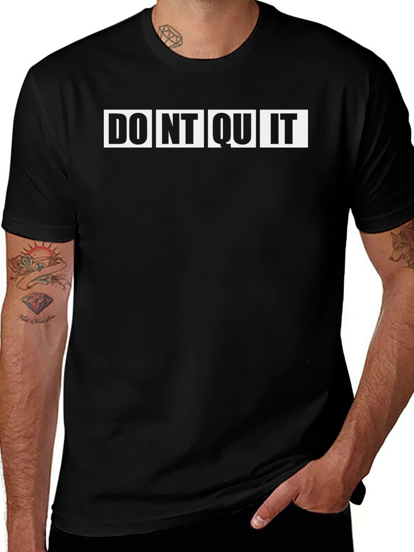 Motivational Do NT Quit Black T-Shirt