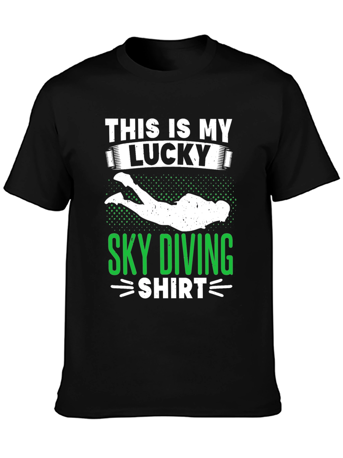 Lucky Sky Diving Shirt - Novelty Graphic Tee
