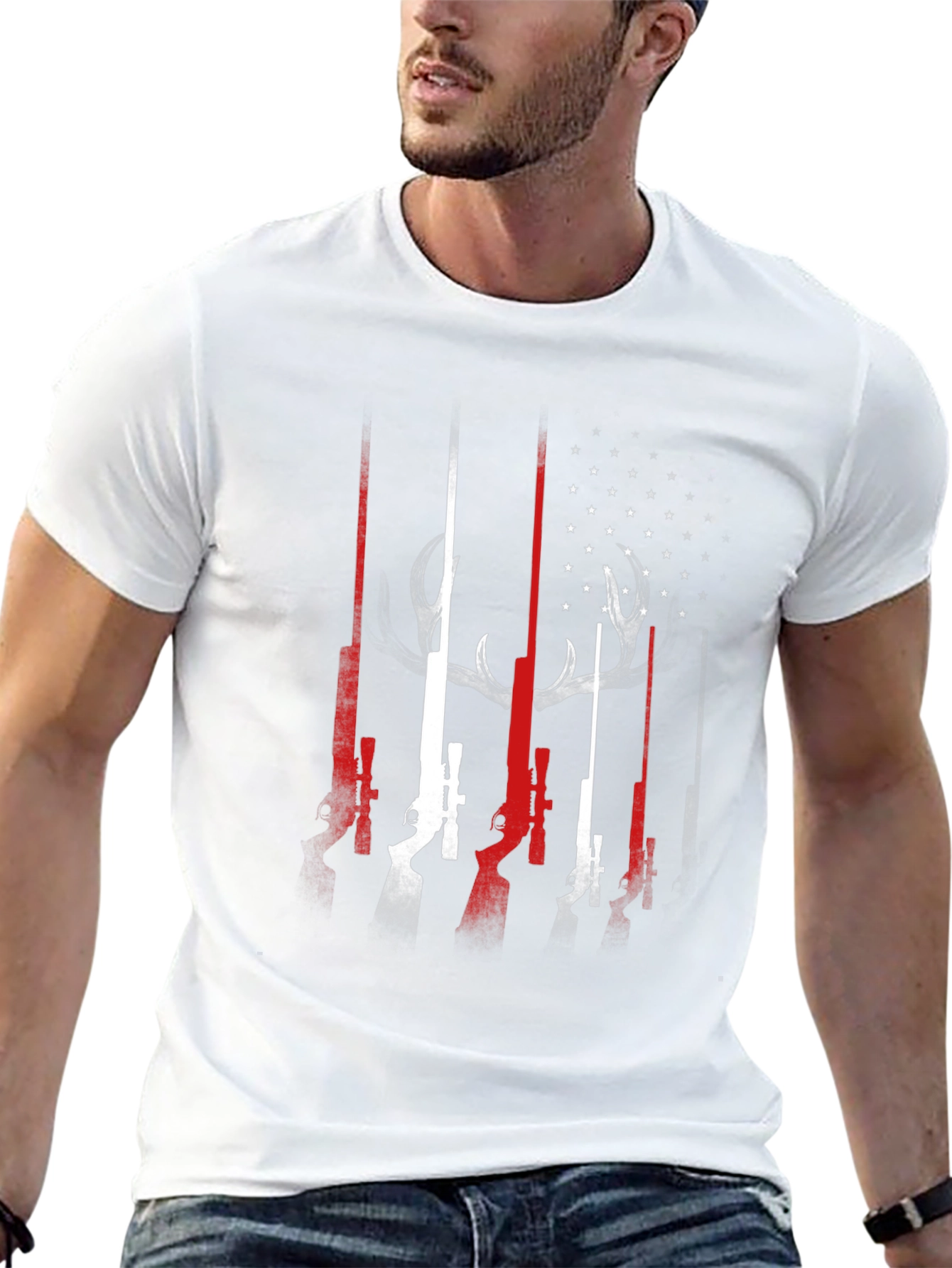 Hunting Flag Graphic Tee - Mens Black T-Shirt