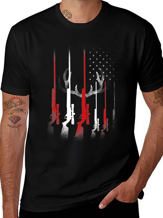Hunting Flag Graphic Tee - Mens Black T-Shirt