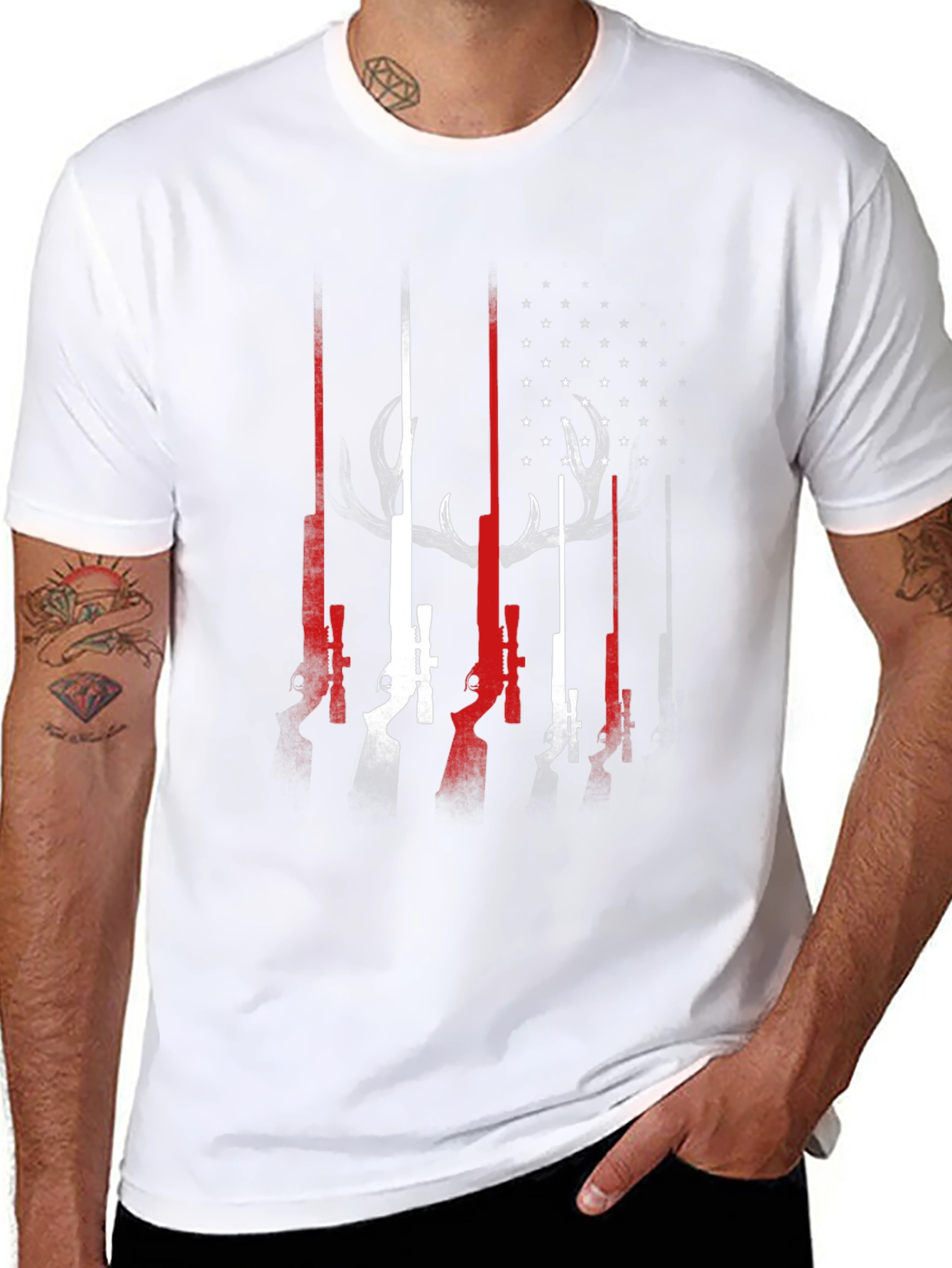 Hunting Flag Graphic Tee - Mens Black T-Shirt