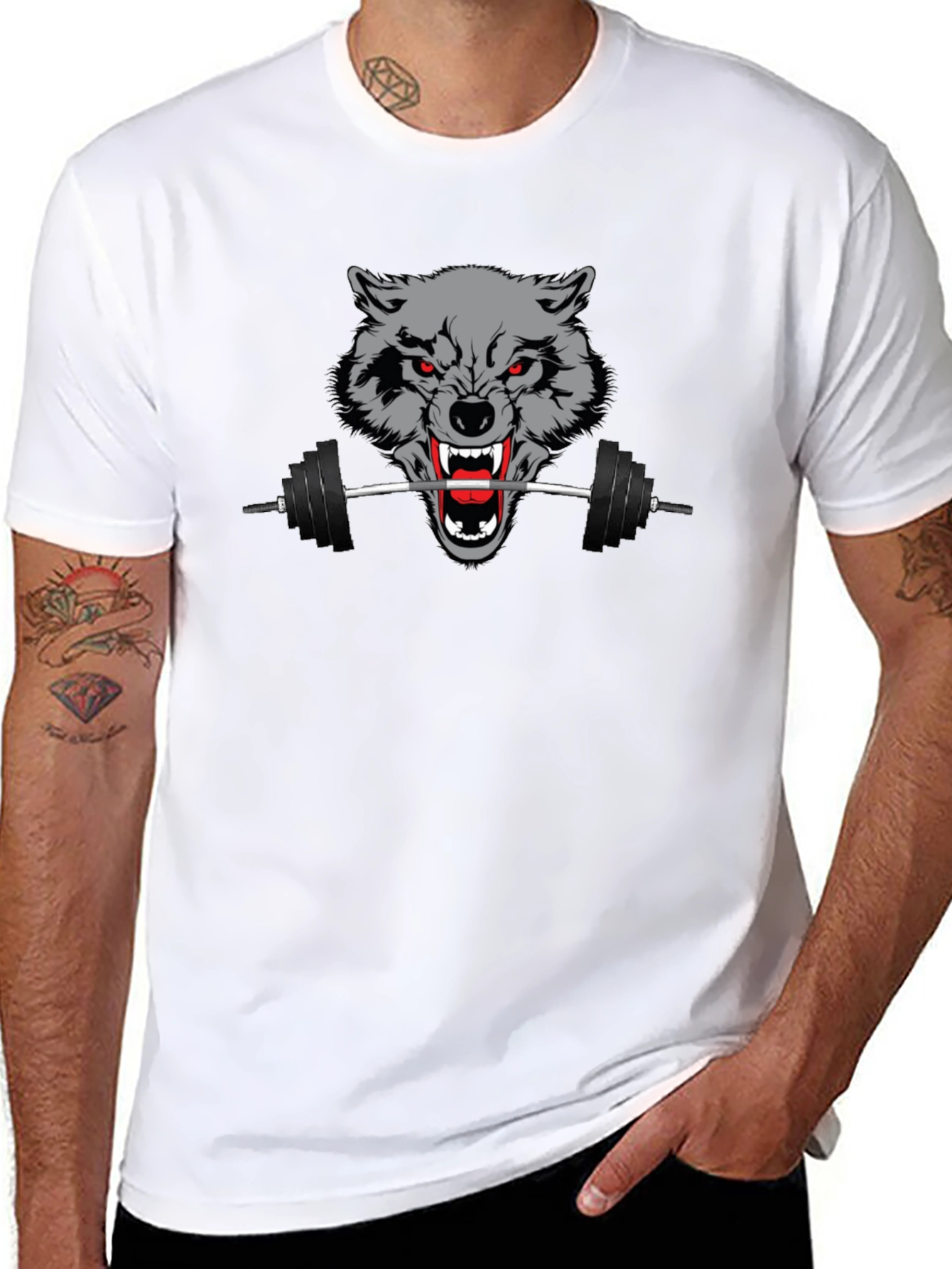 Wolf Gym T-Shirt - Black Fitness Apparel