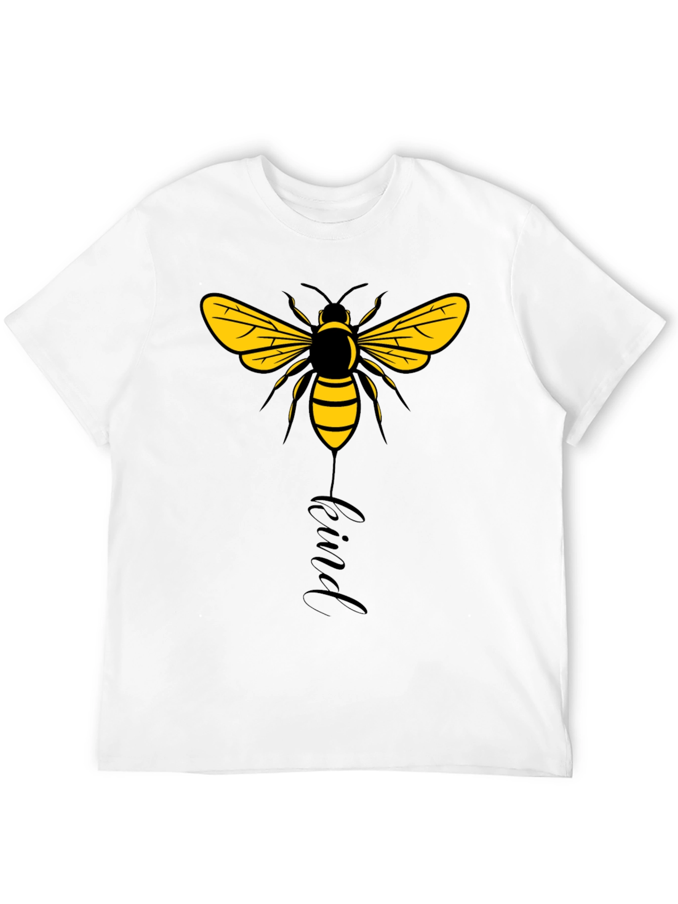 Bee Kind Graphic Tee - Black Cotton T-Shirt