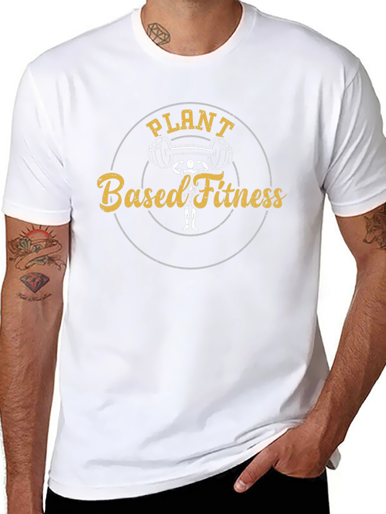 Plant Based Fitness T-Shirt Gym Workout Tee
