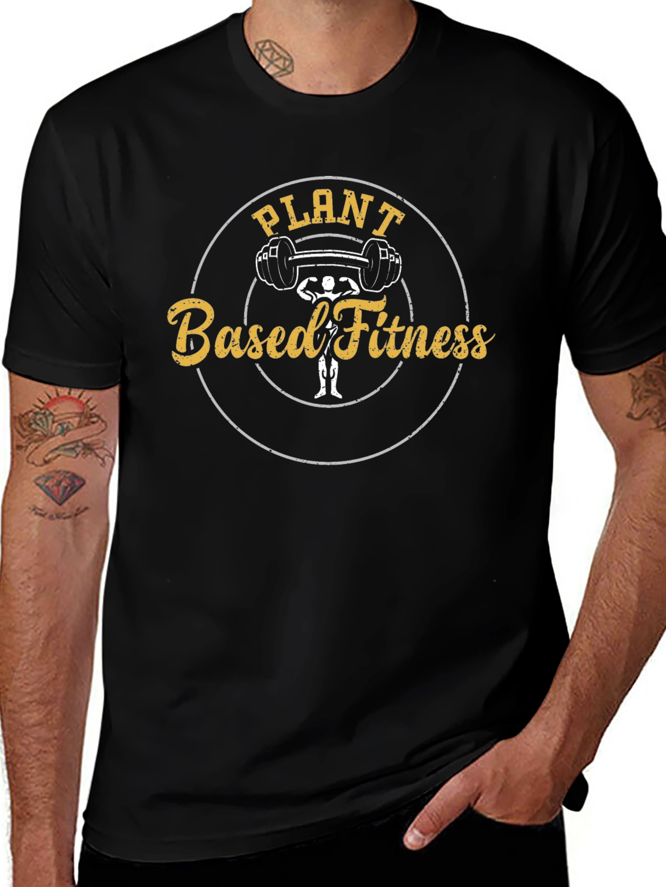 Plant Based Fitness T-Shirt Gym Workout Tee