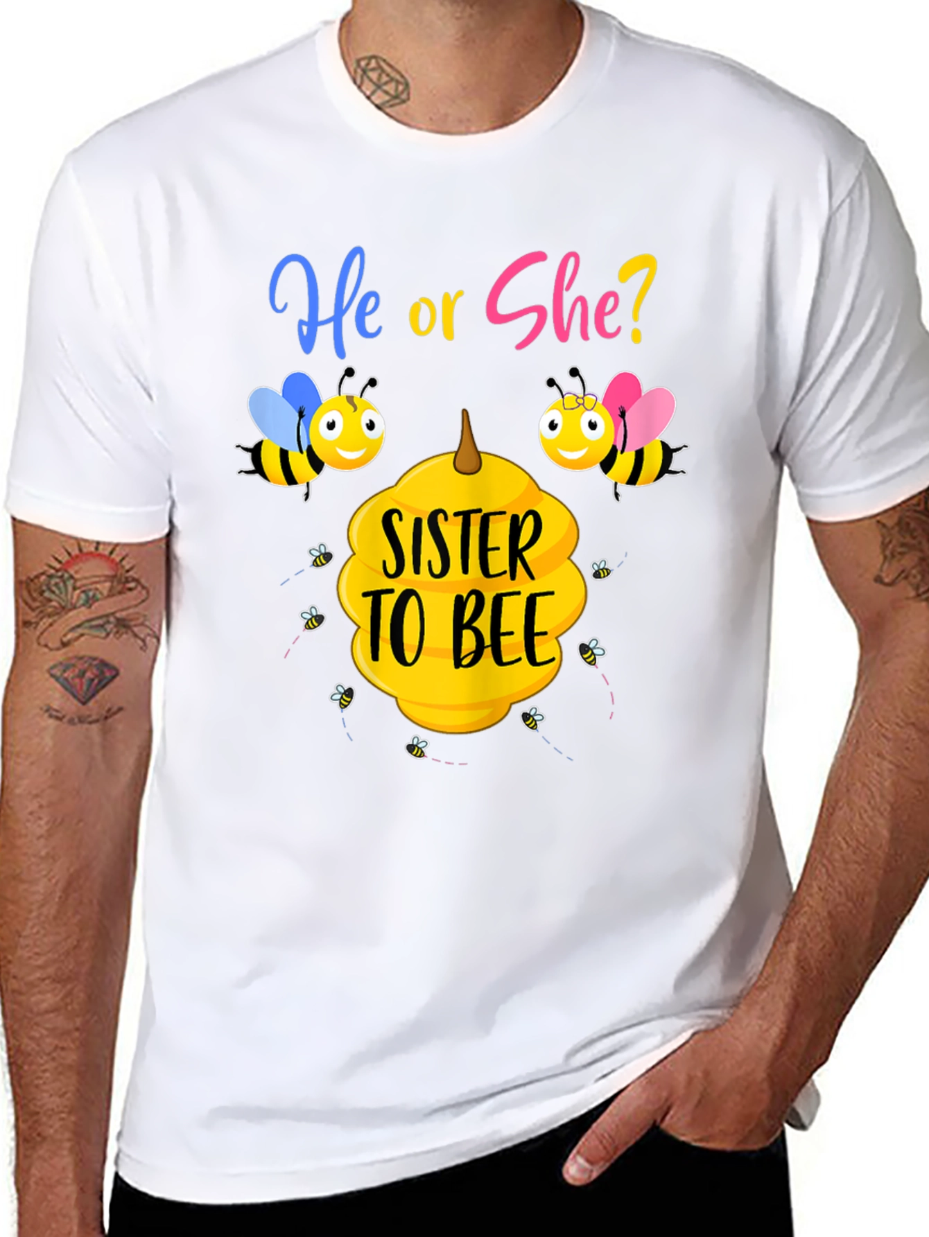 Sister to Bee Gender Reveal T-Shirt