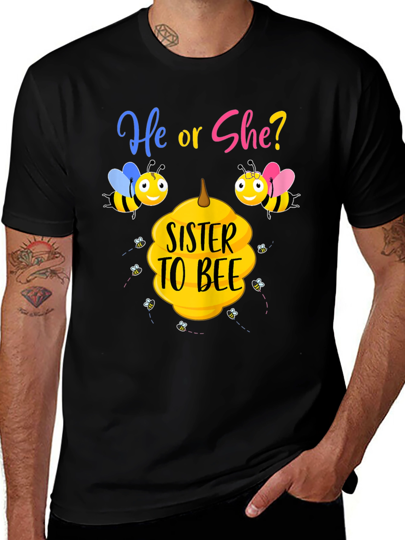 Sister to Bee Gender Reveal T-Shirt