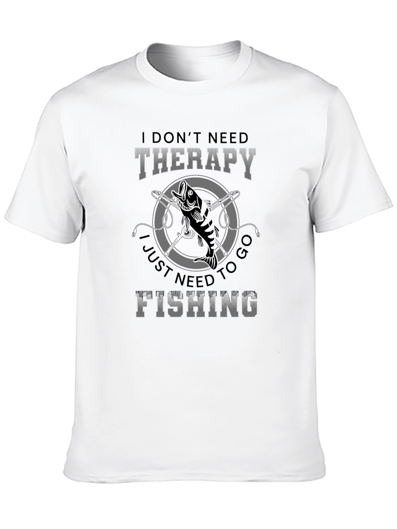 Therapy Fishing Graphic T-Shirt - Mens Black Tee