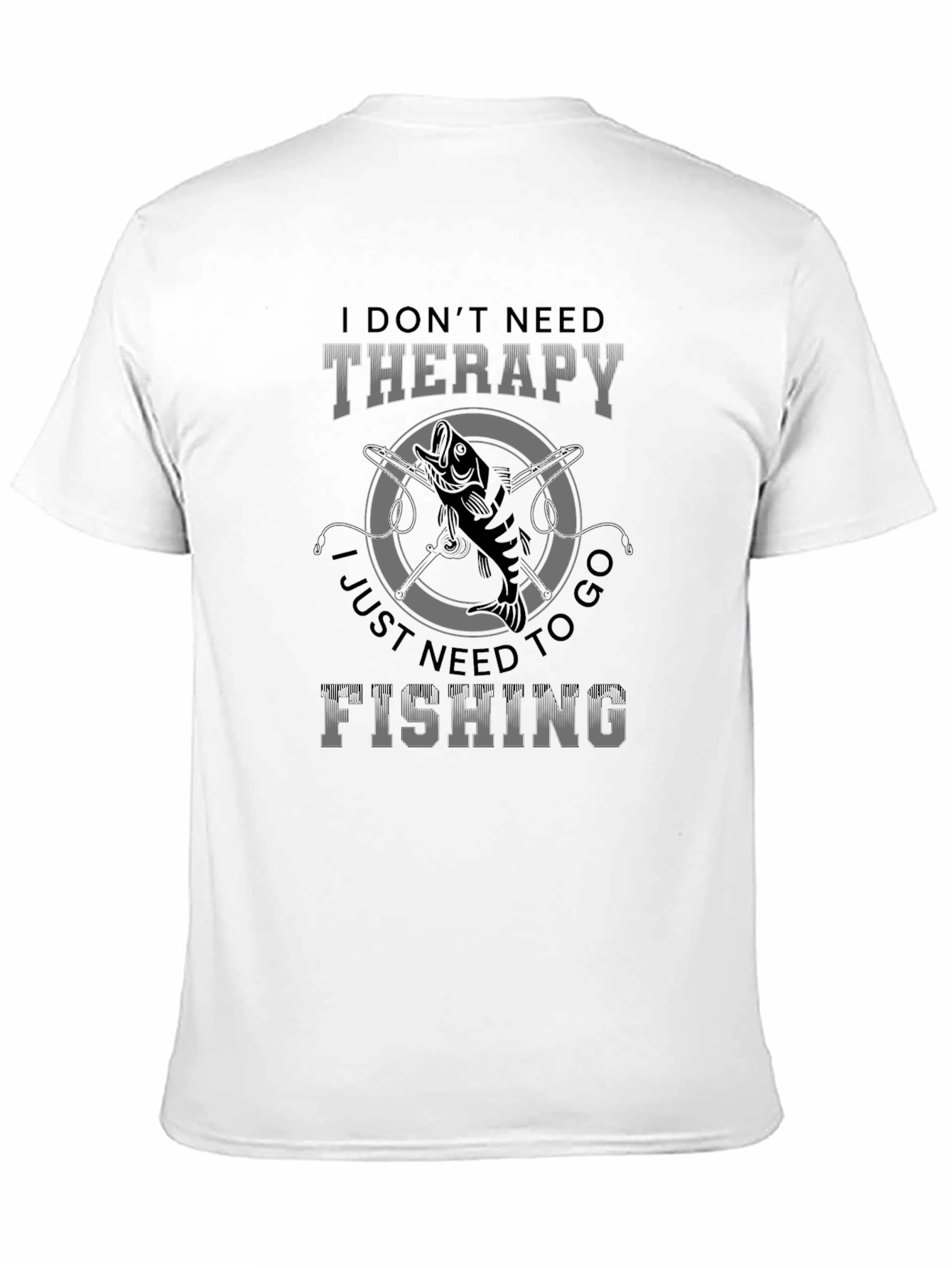 Therapy Fishing Graphic T-Shirt - Mens Black Tee