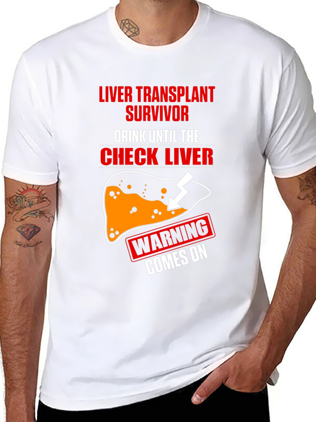 Liver Transplant Survivor T-Shirt - Funny Drinking Tee