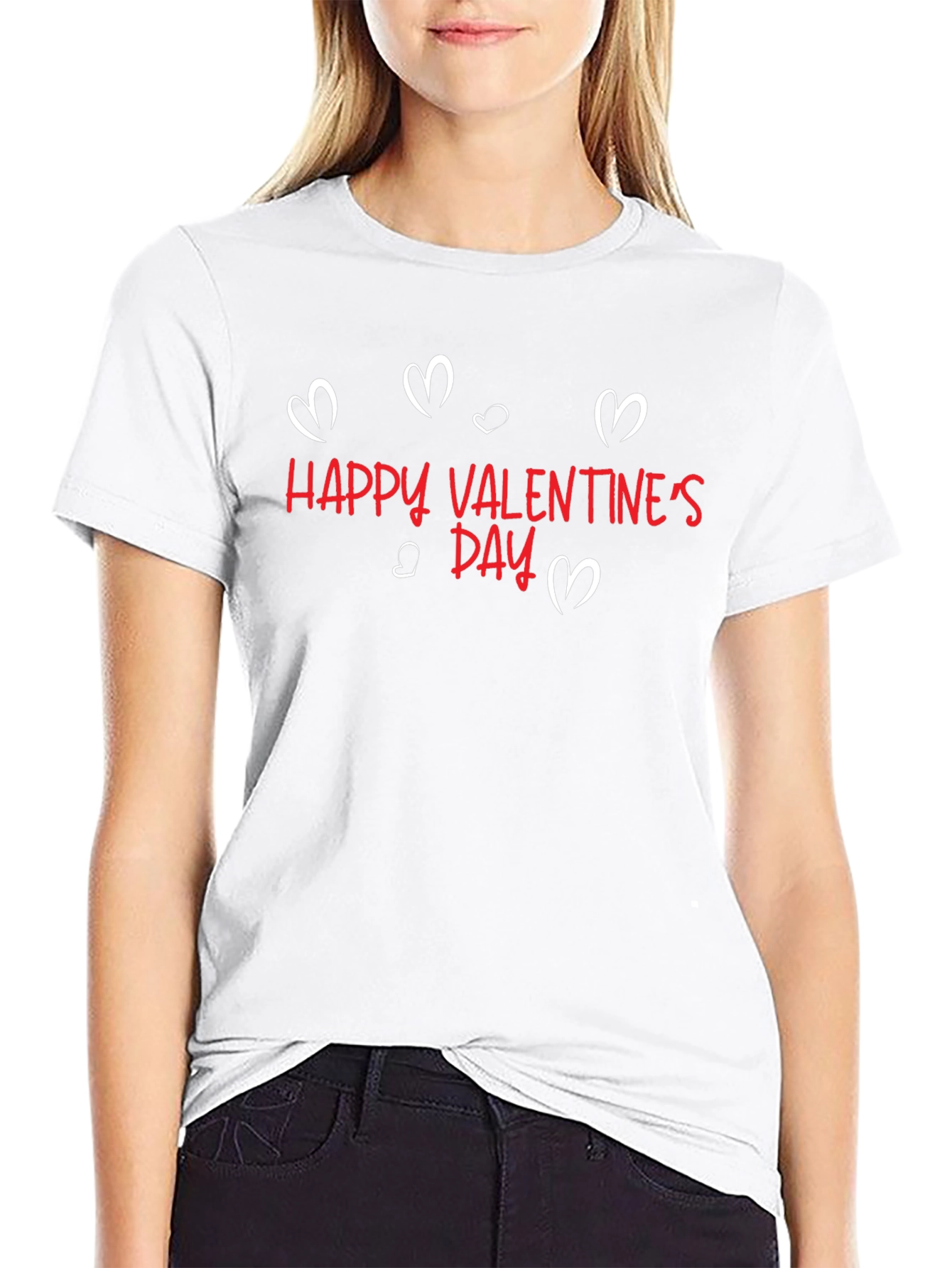 Happy Valentines Day Black T-Shirt