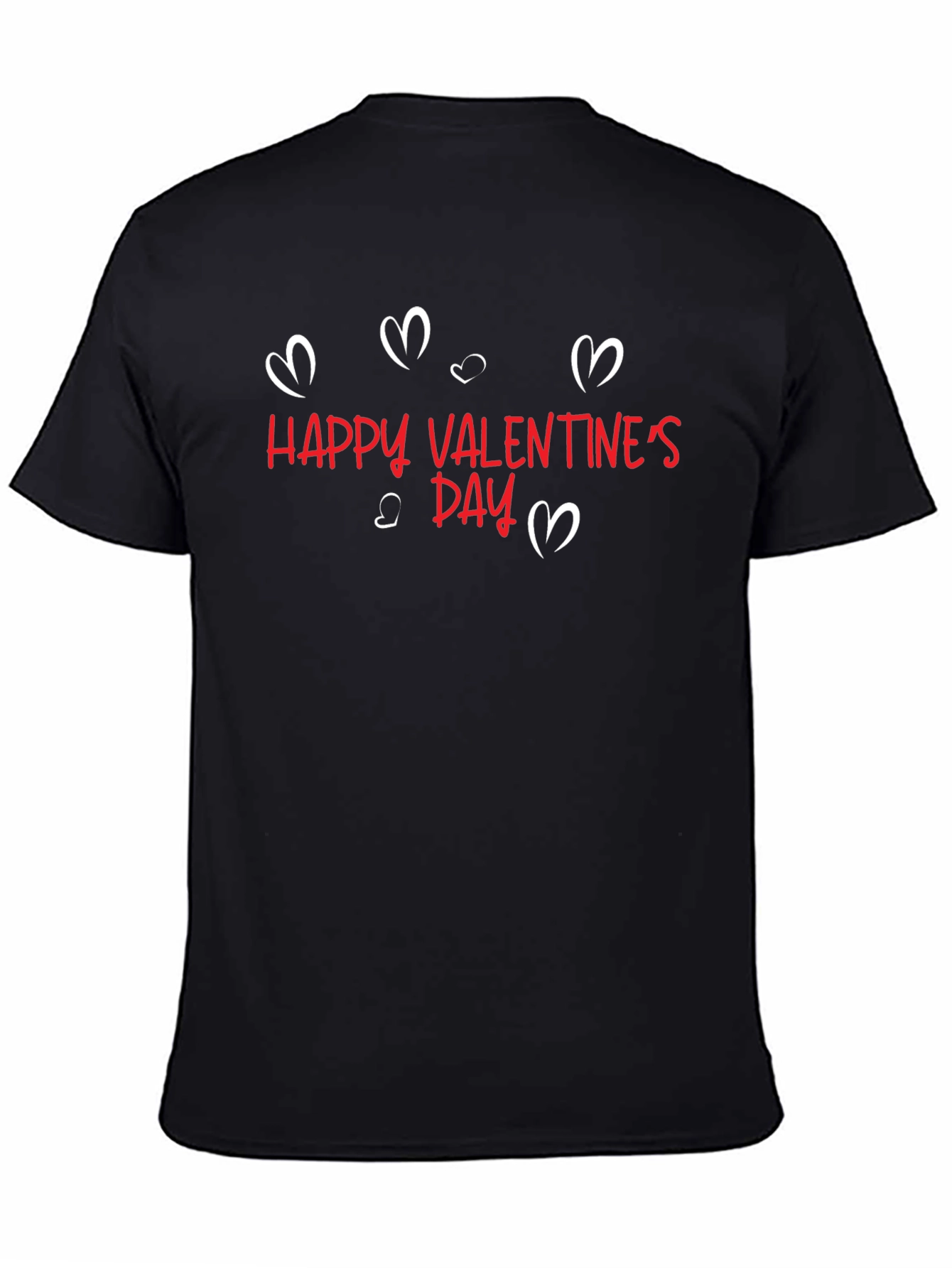 Happy Valentines Day Black T-Shirt