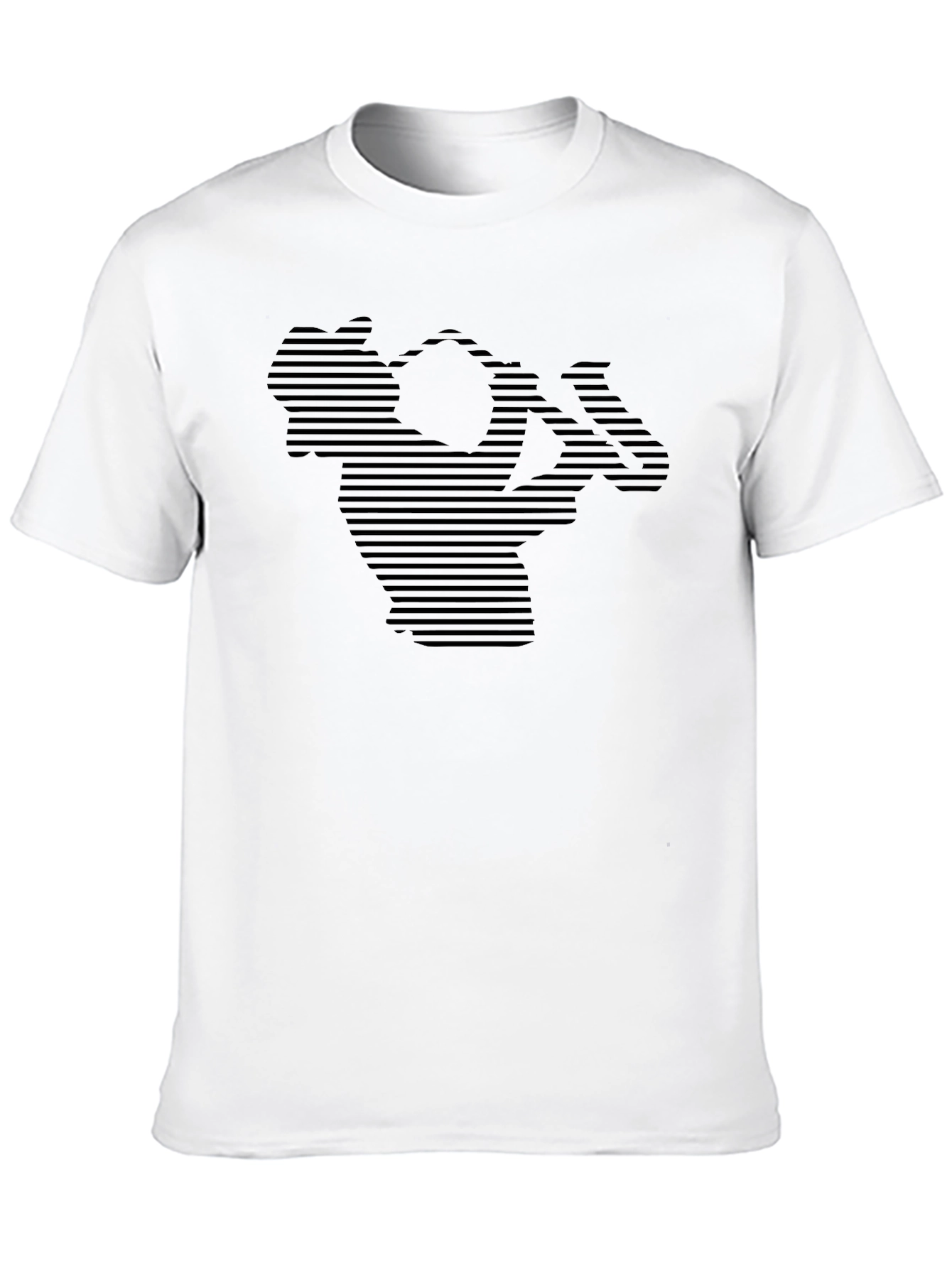 Abstract Weightlifter Black T-Shirt