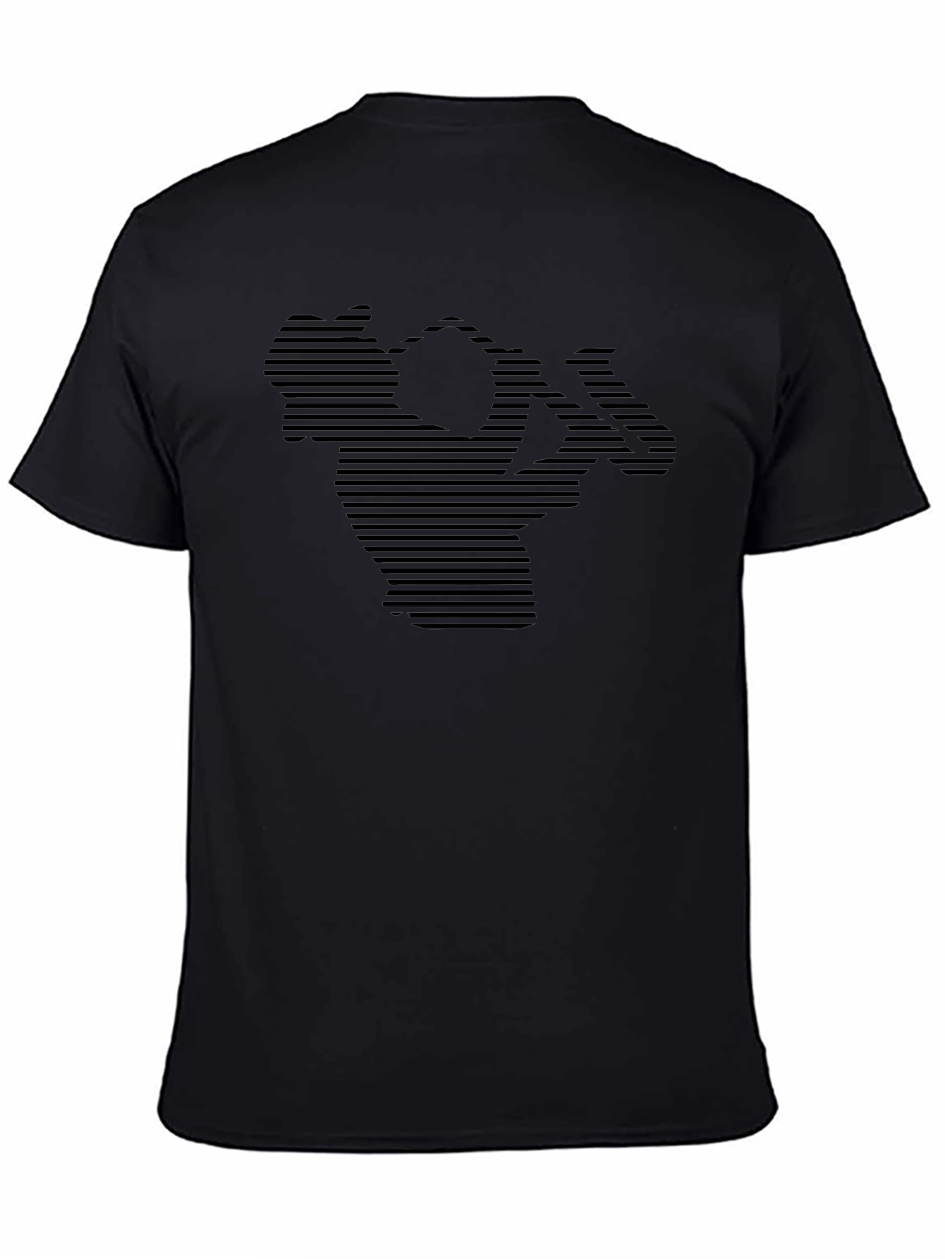 Abstract Weightlifter Black T-Shirt