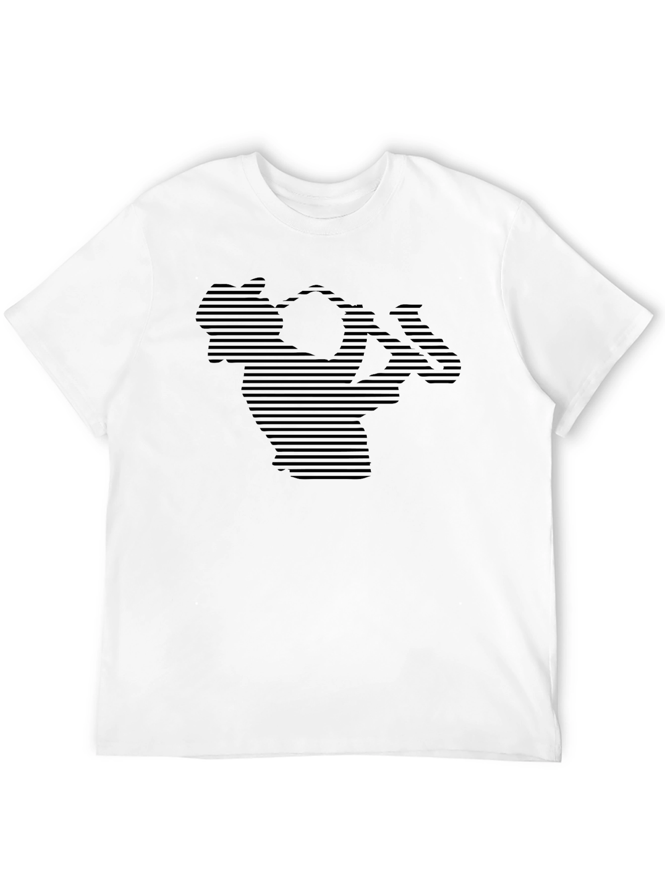 Abstract Weightlifter Black T-Shirt