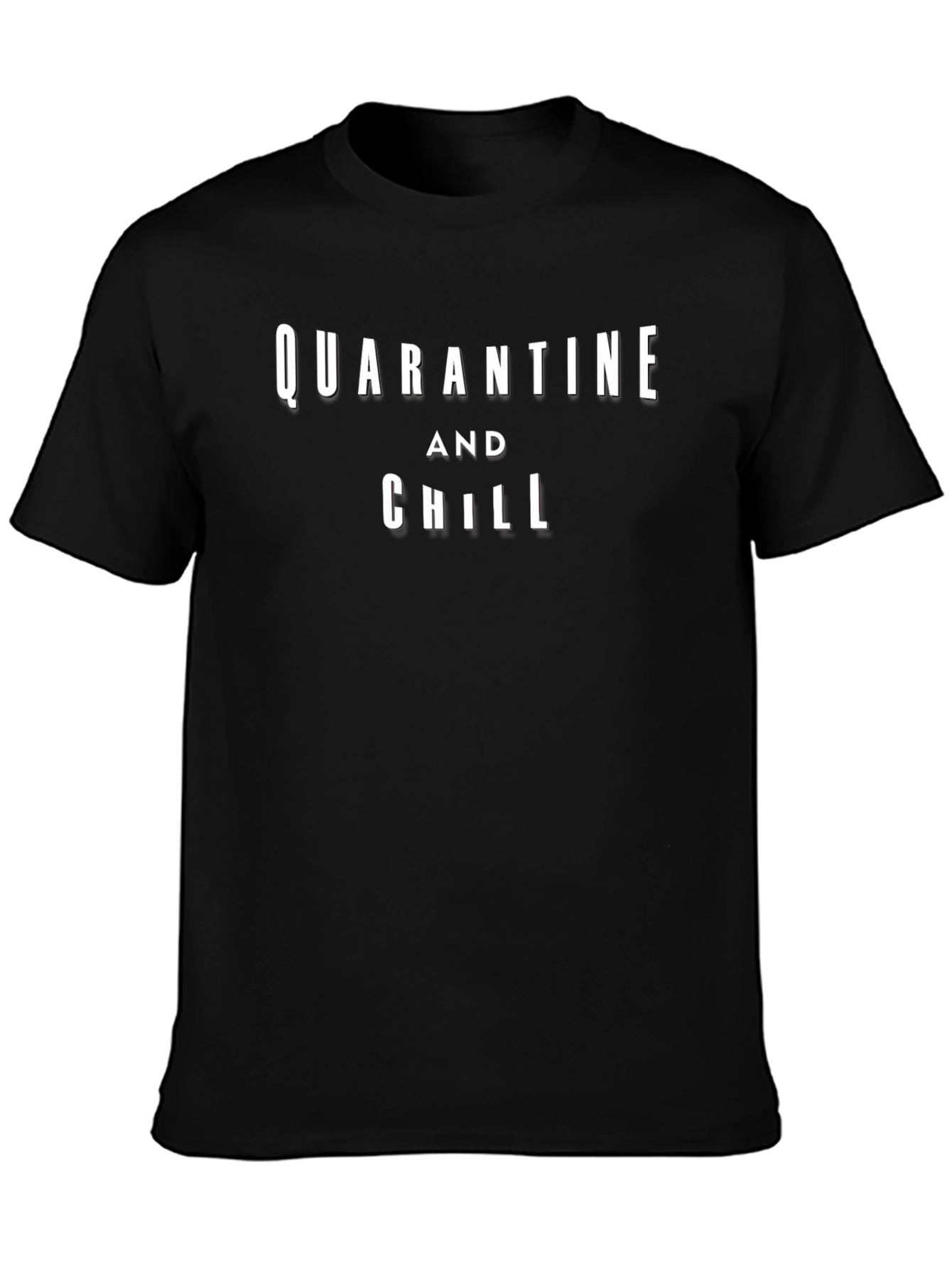 Quarantine and Chill Graphic Tee - Black