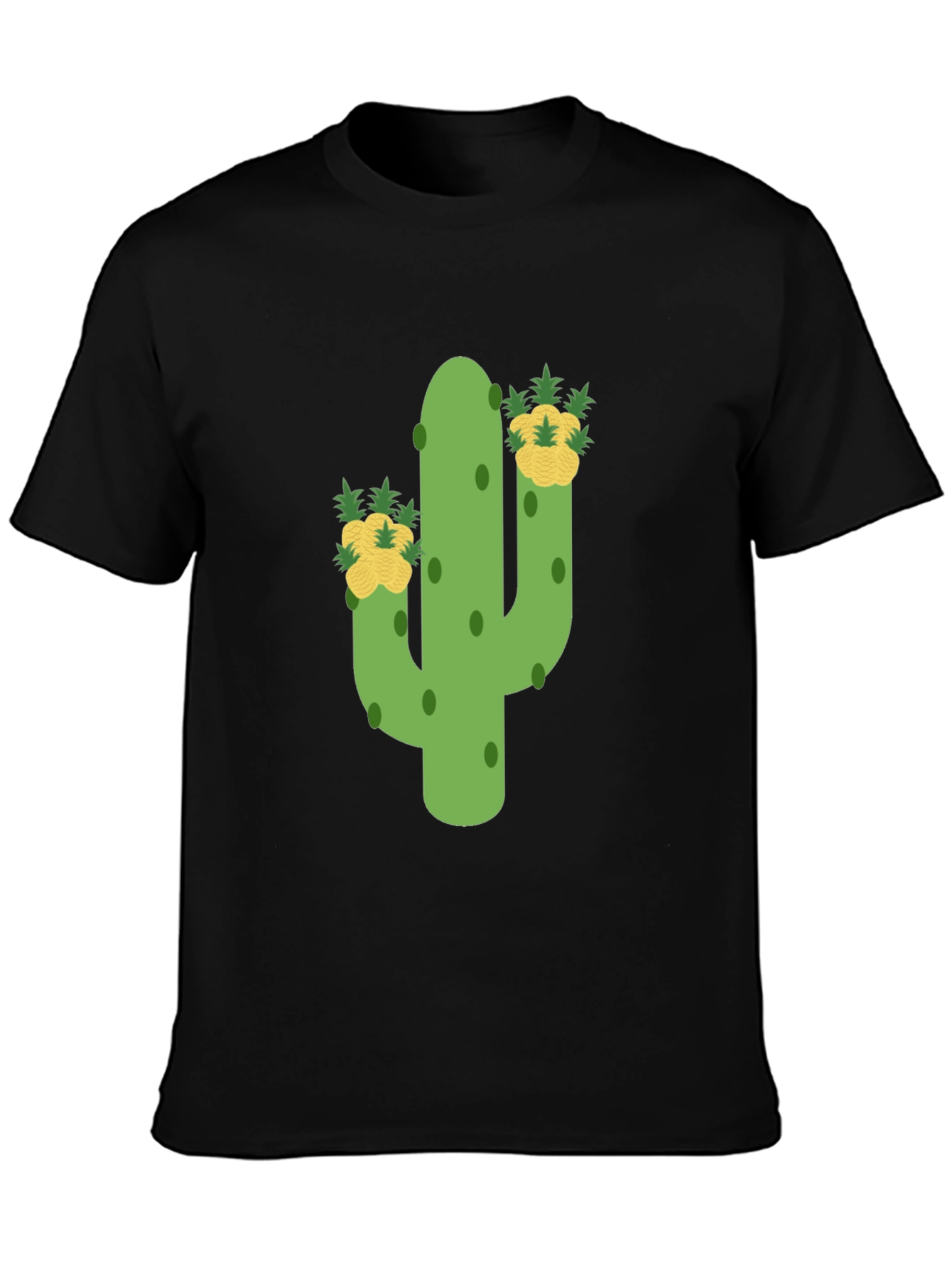 Cactus & Pineapple Tee - Whimsical Graphic Print
