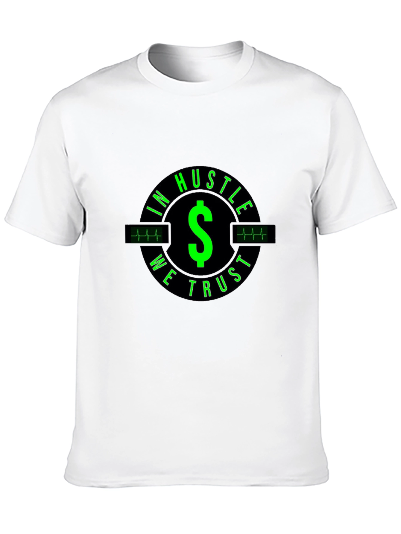 In Hustle We Trust Black Graphic Tee