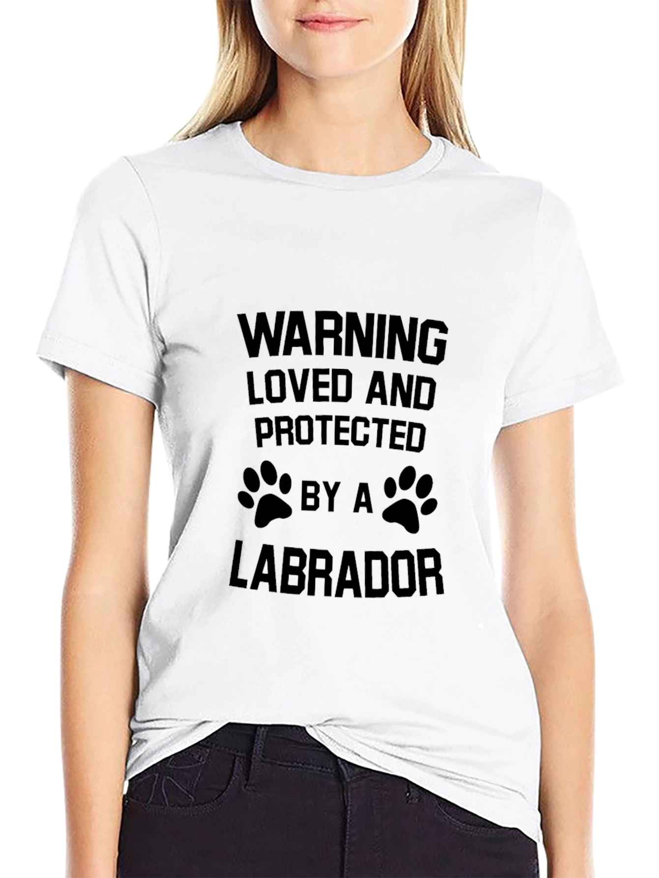 Warning Loved by a Labrador T-Shirt