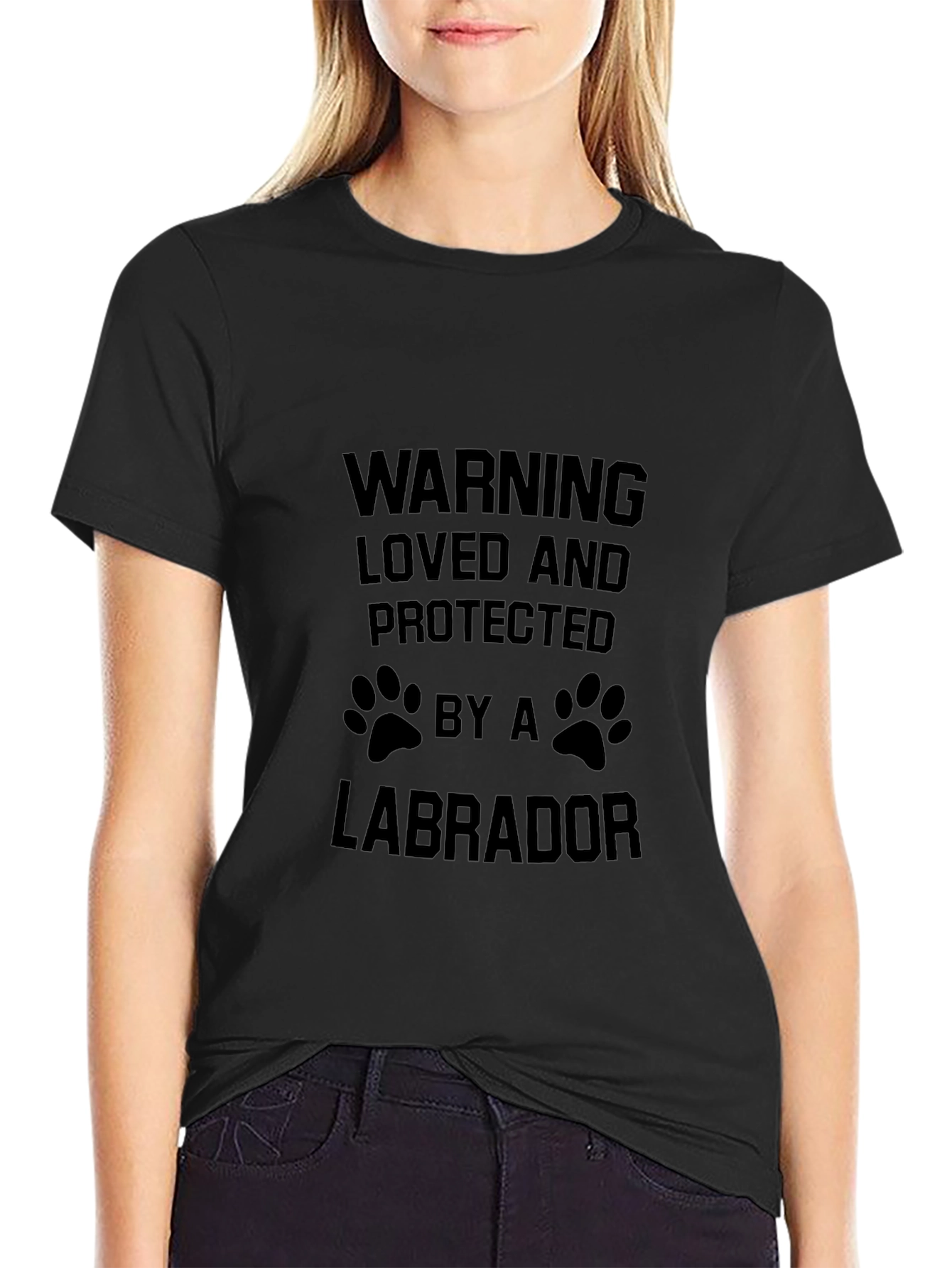 Warning Loved by a Labrador T-Shirt