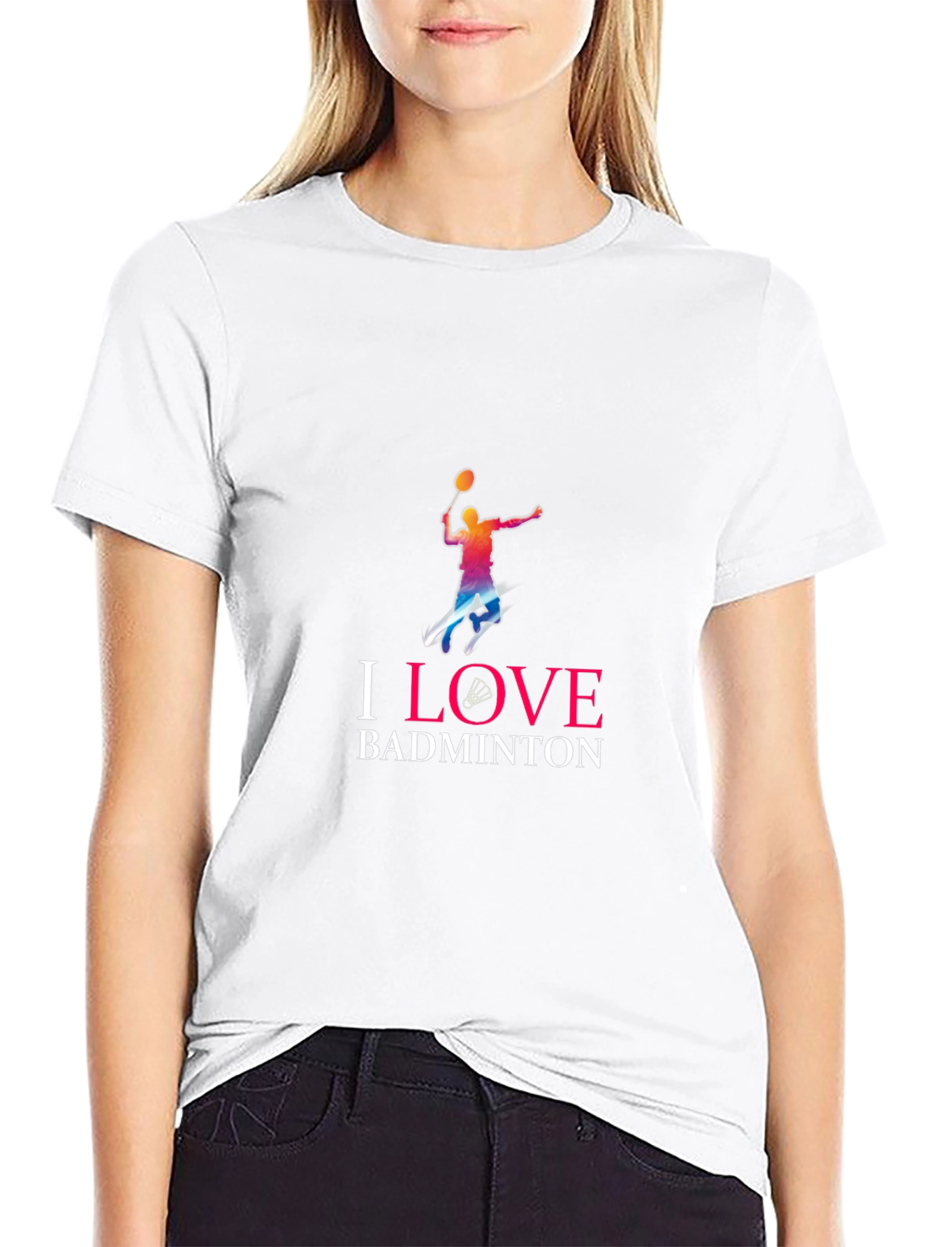 I Love Badminton T-Shirt - Stylish Sportswear