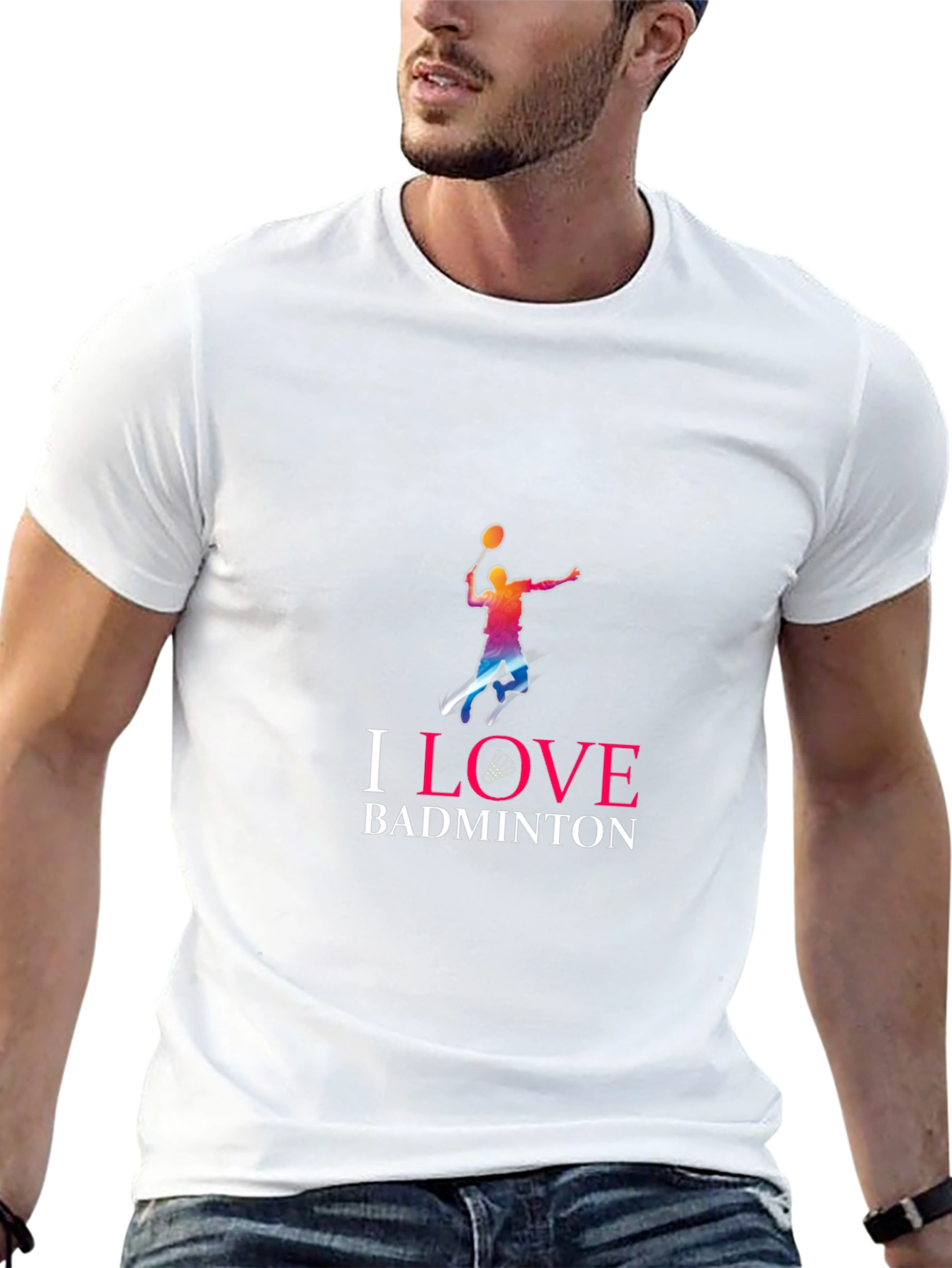 I Love Badminton T-Shirt - Stylish Sportswear
