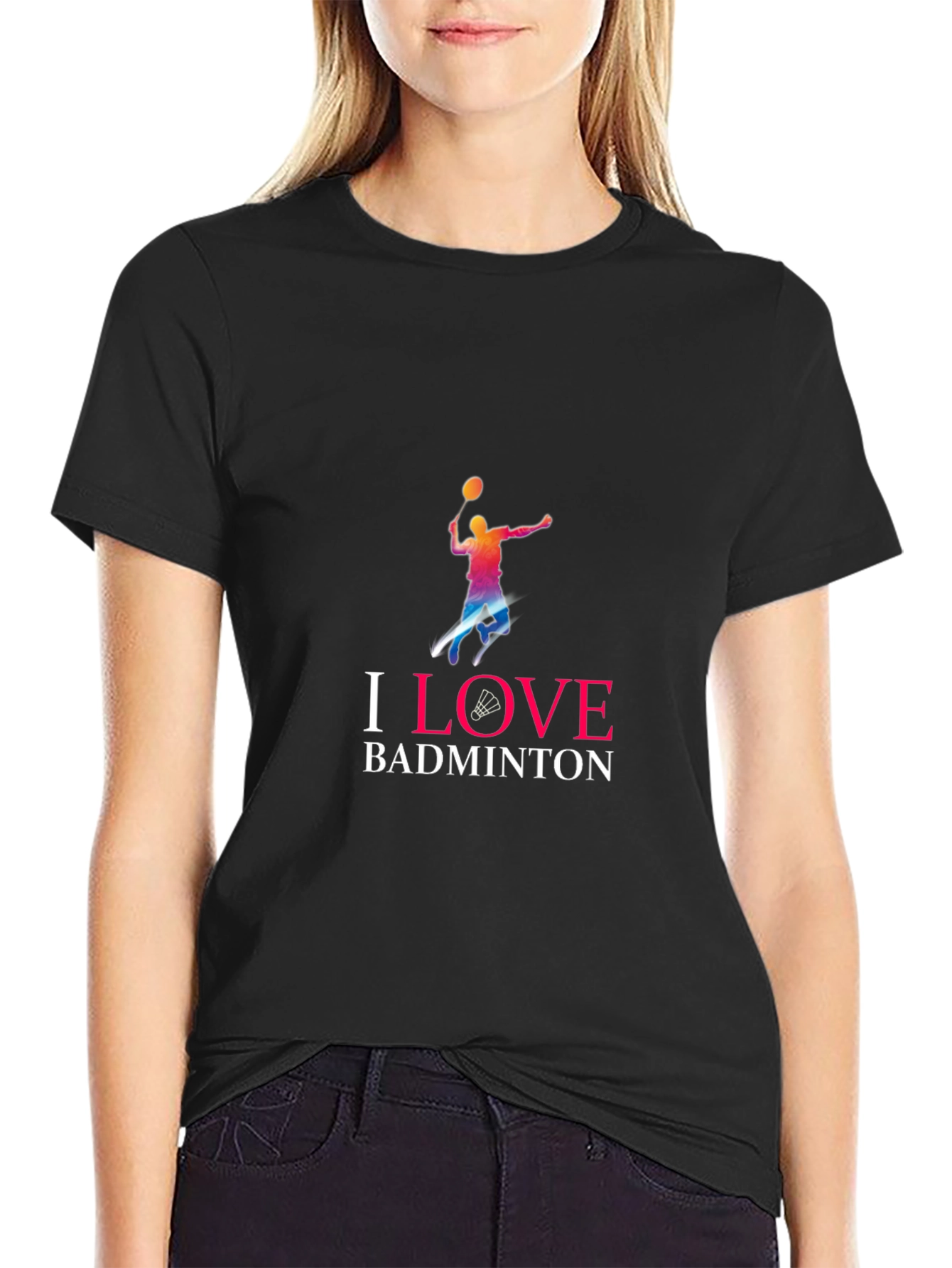 I Love Badminton T-Shirt - Stylish Sportswear