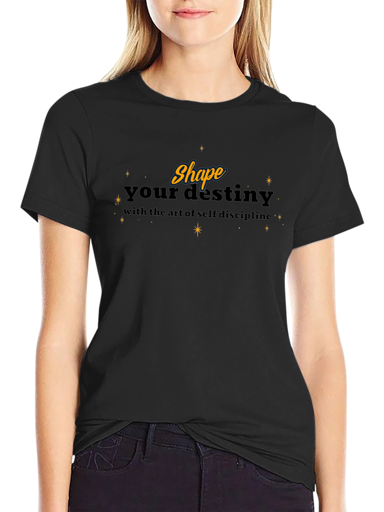 Shape Your Destiny Black Graphic Tee