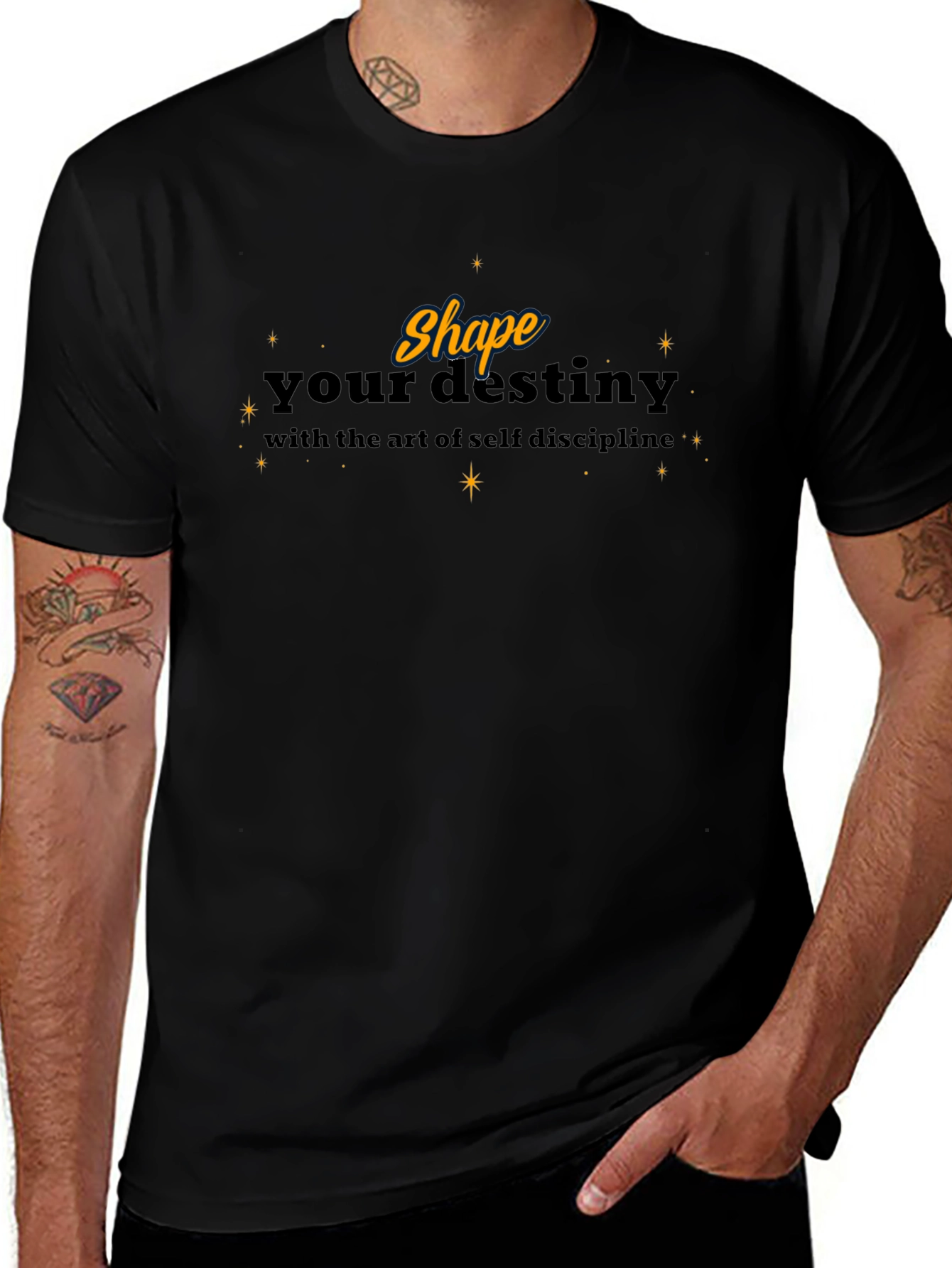 Shape Your Destiny Black Graphic Tee