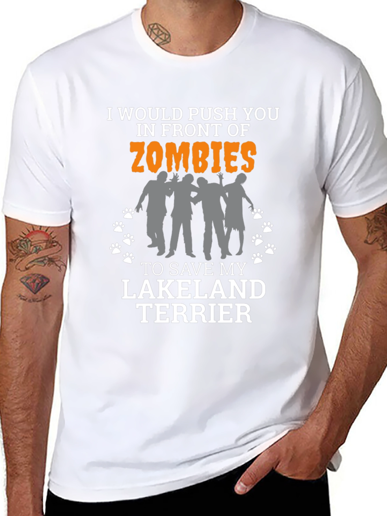 Zombie Lakeland Terrier Novelty T-Shirt