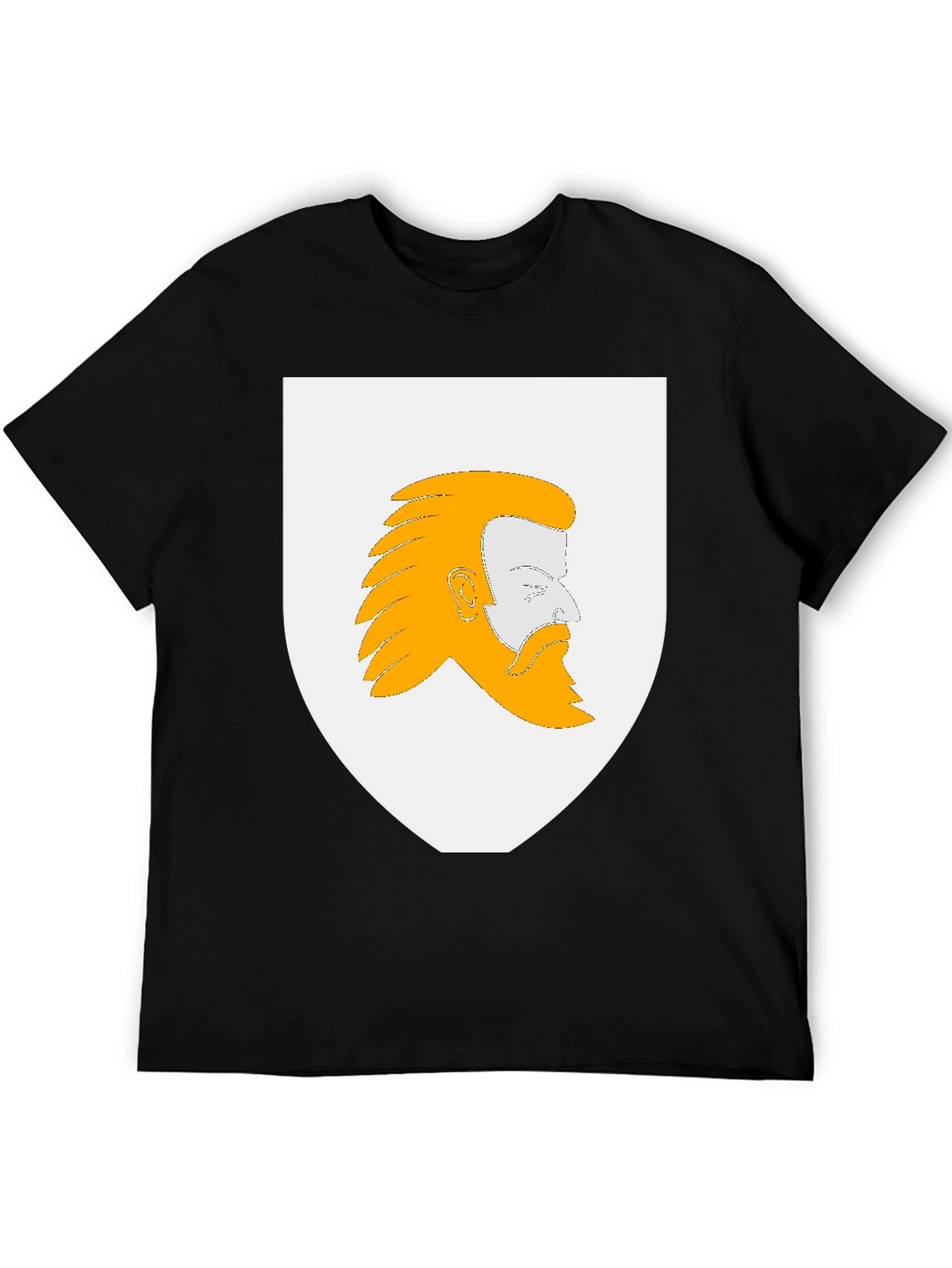 Heraldic Bearded Man Graphic T-Shirt