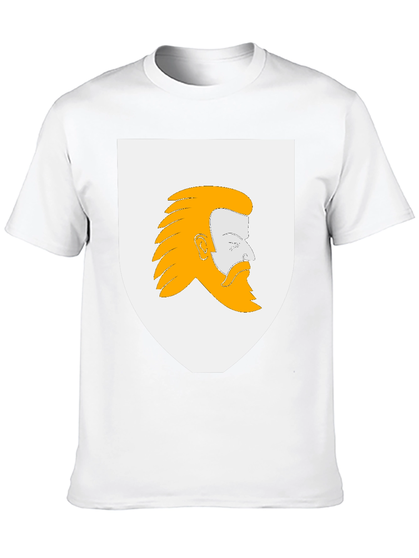 Heraldic Bearded Man Graphic T-Shirt