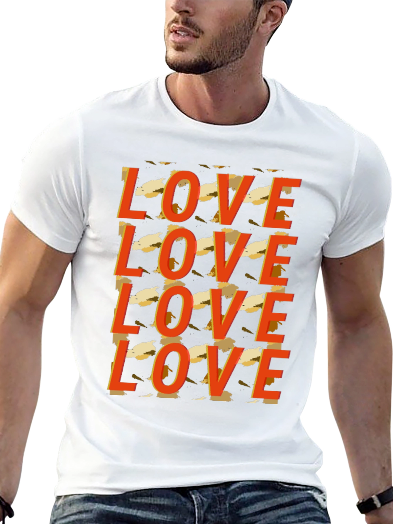 Love Graphic Print Black Tee
