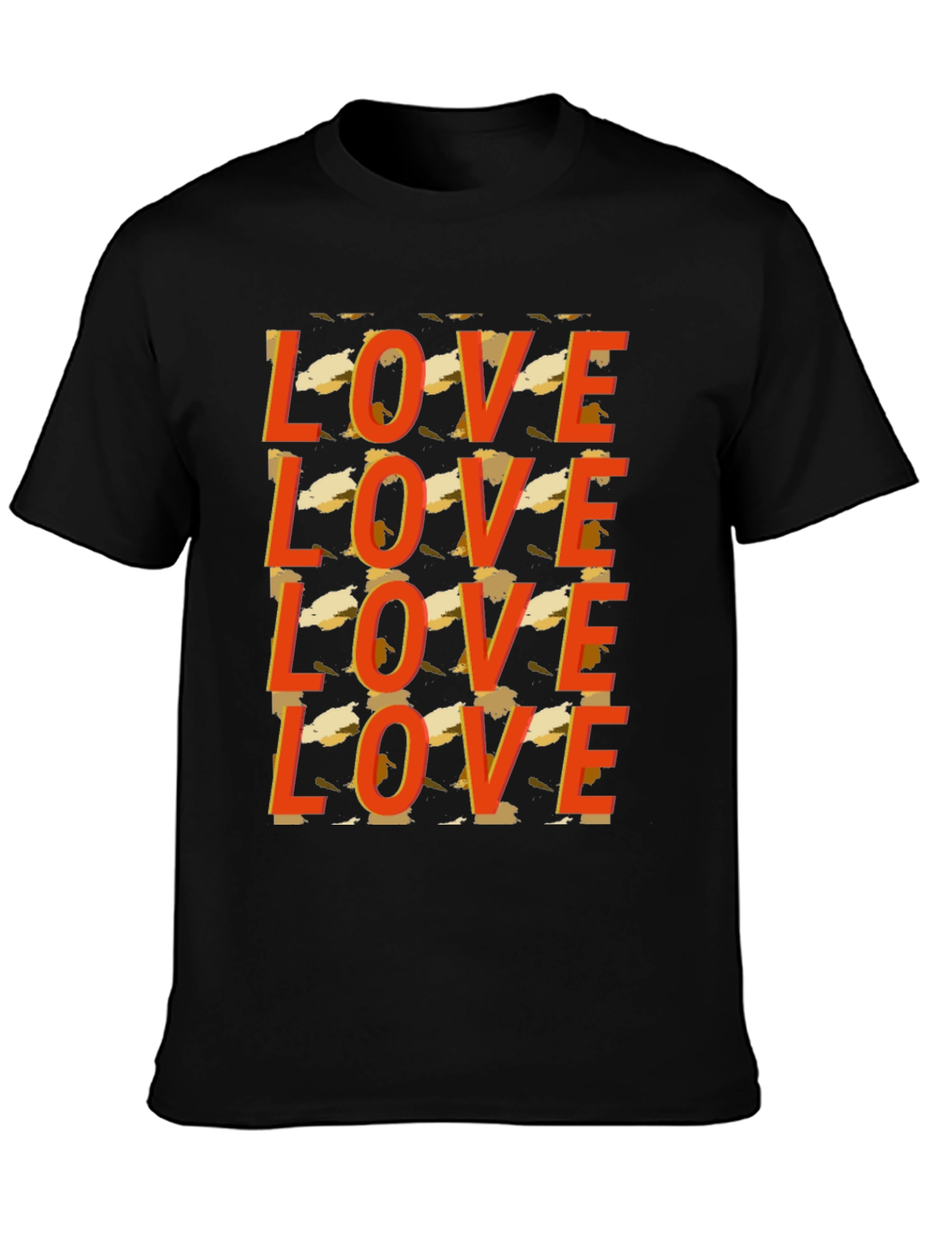 Love Graphic Print Black Tee