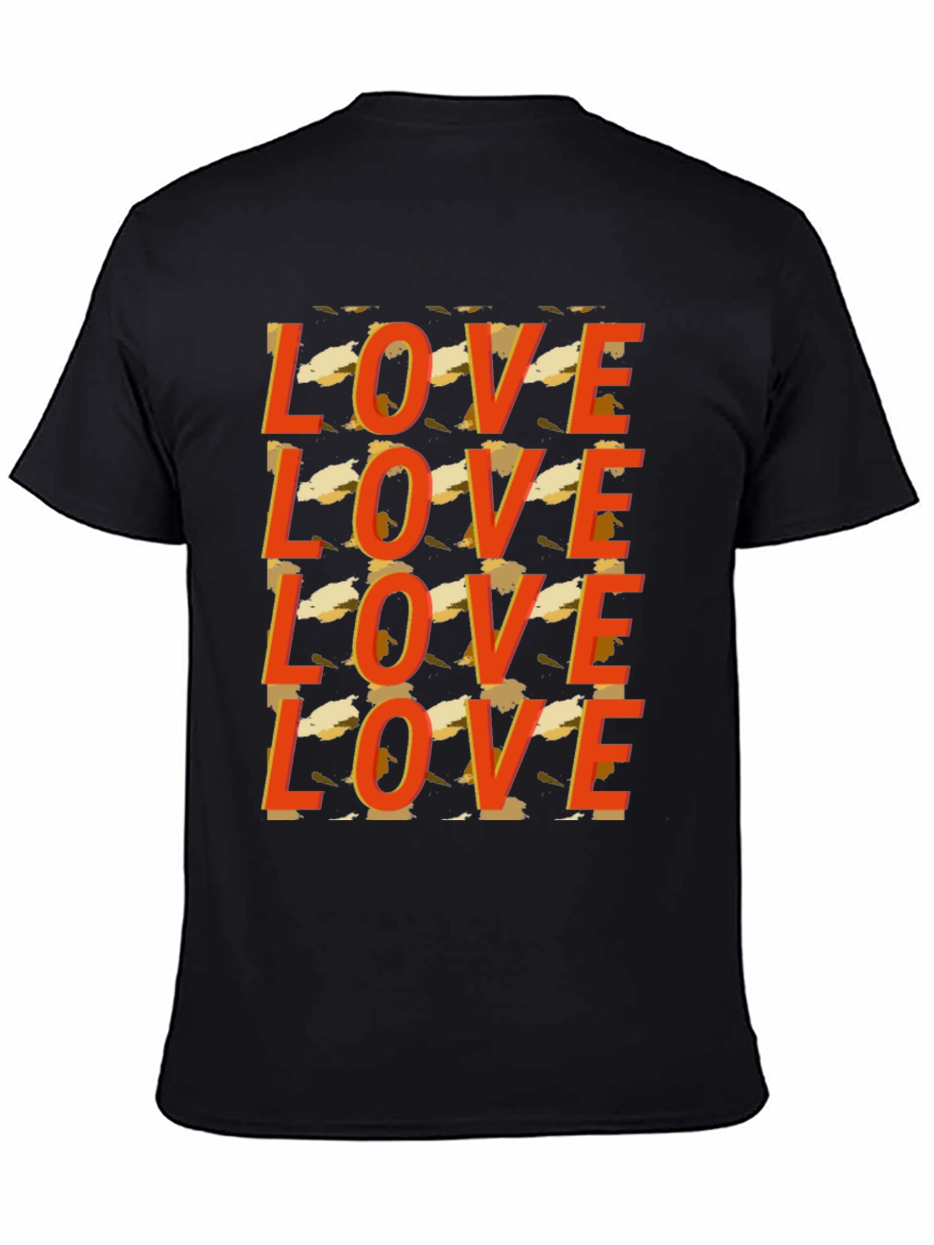 Love Graphic Print Black Tee