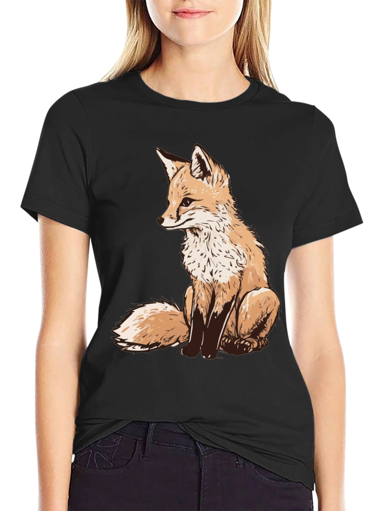 Fox Graphic Tee - Unique Animal Print Shirt