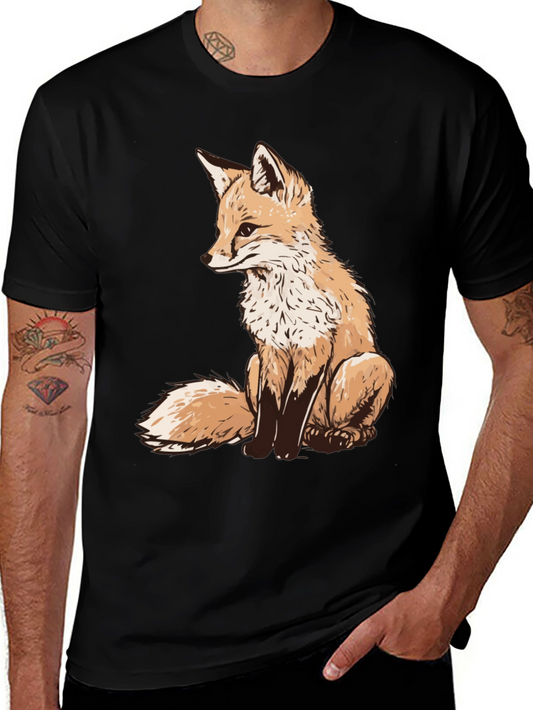 Fox Graphic Tee - Unique Animal Print Shirt