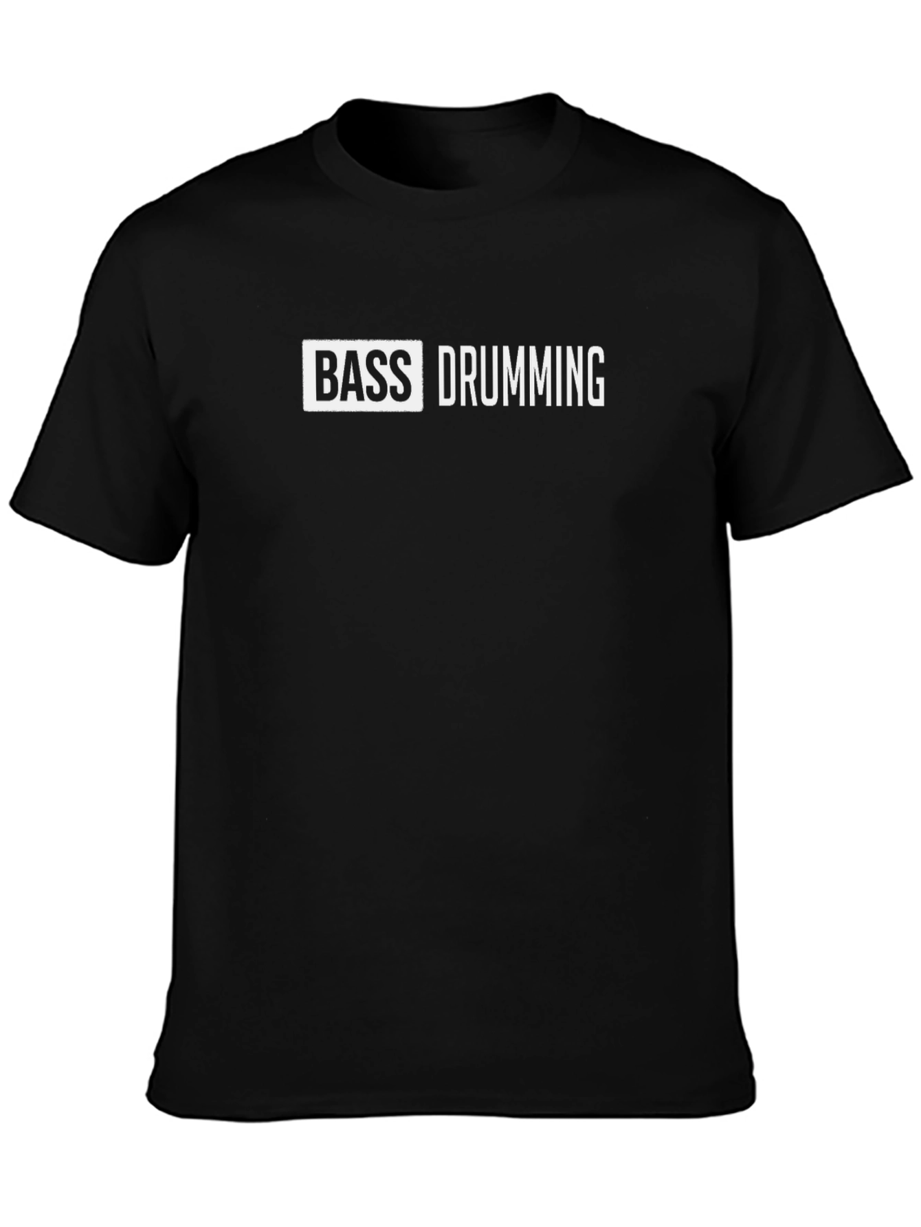 Bass Drumming Graphic Tee - Black Cotton