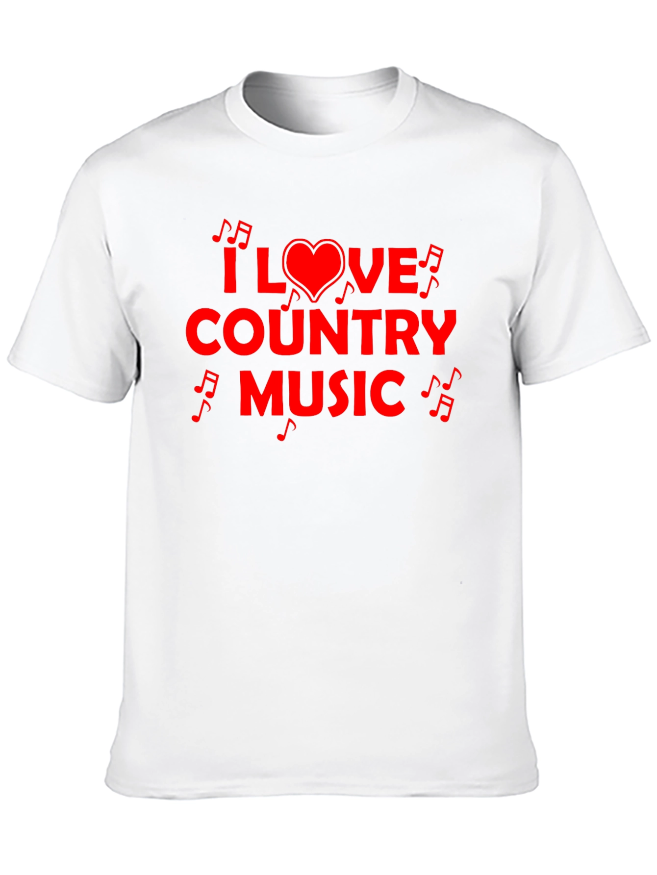 I Love Country Music Graphic Tee - Black
