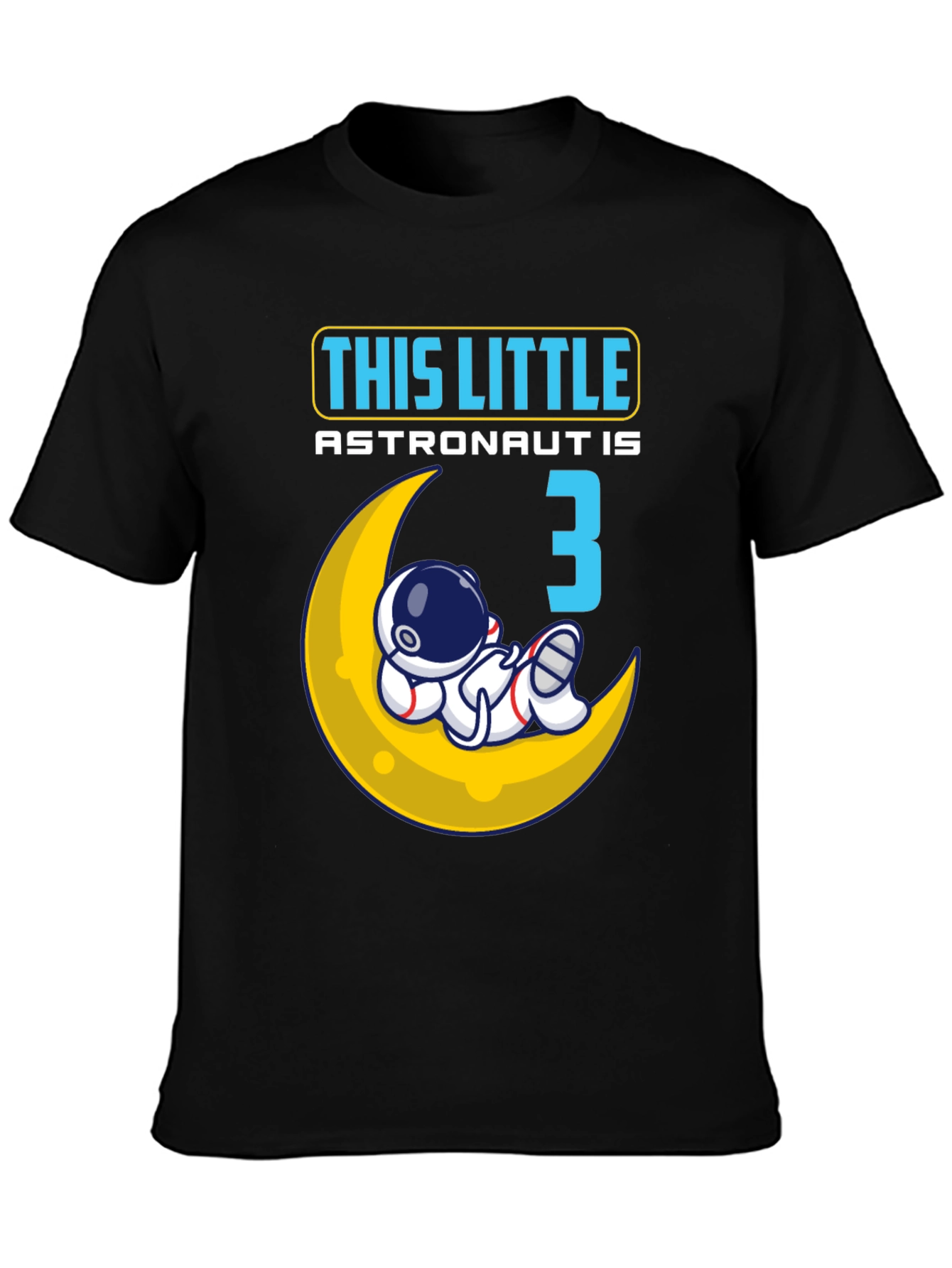 Little Astronaut Birthday Shirt - Age 3