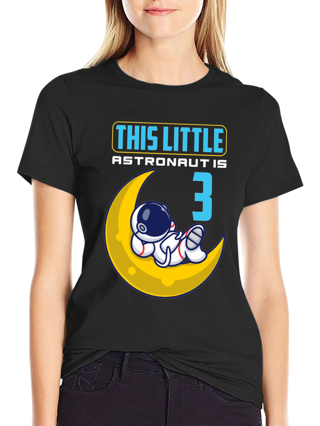 Little Astronaut Birthday Shirt - Age 3