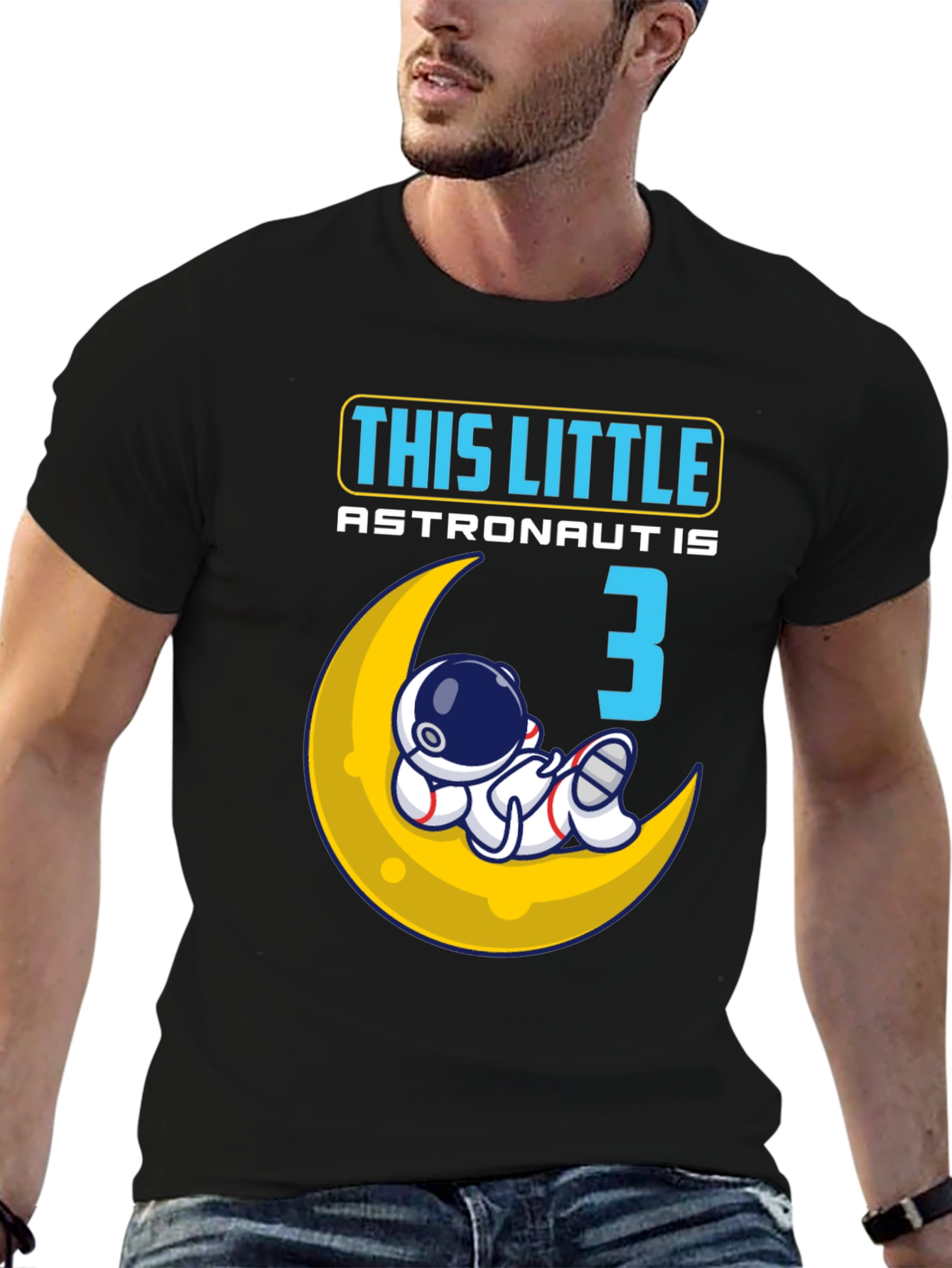 Little Astronaut Birthday Shirt - Age 3