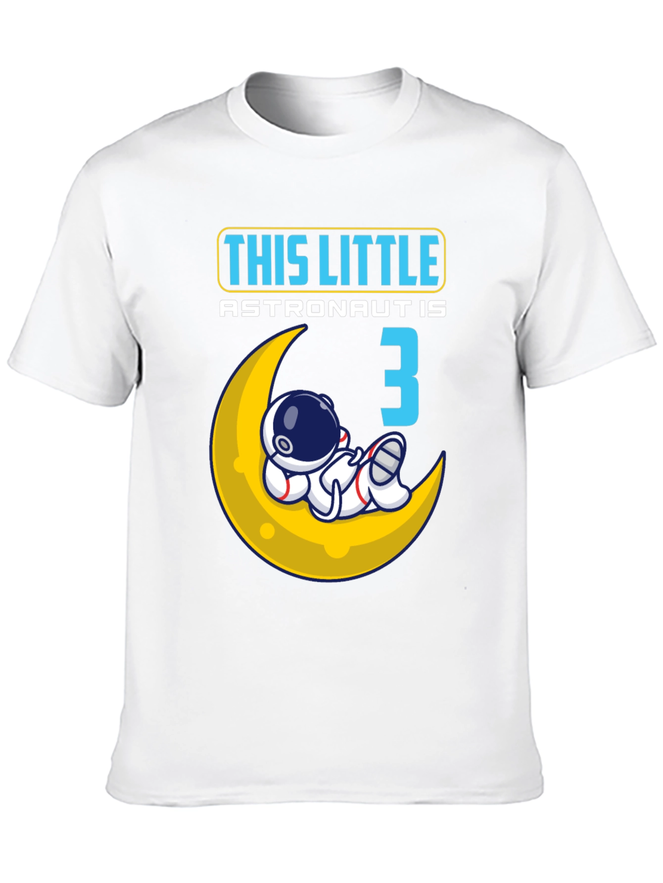 Little Astronaut Birthday Shirt - Age 3