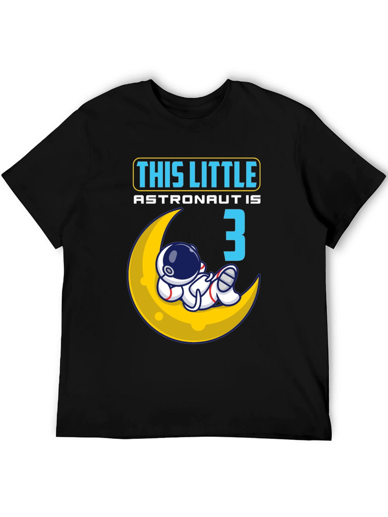 Little Astronaut Birthday Shirt - Age 3