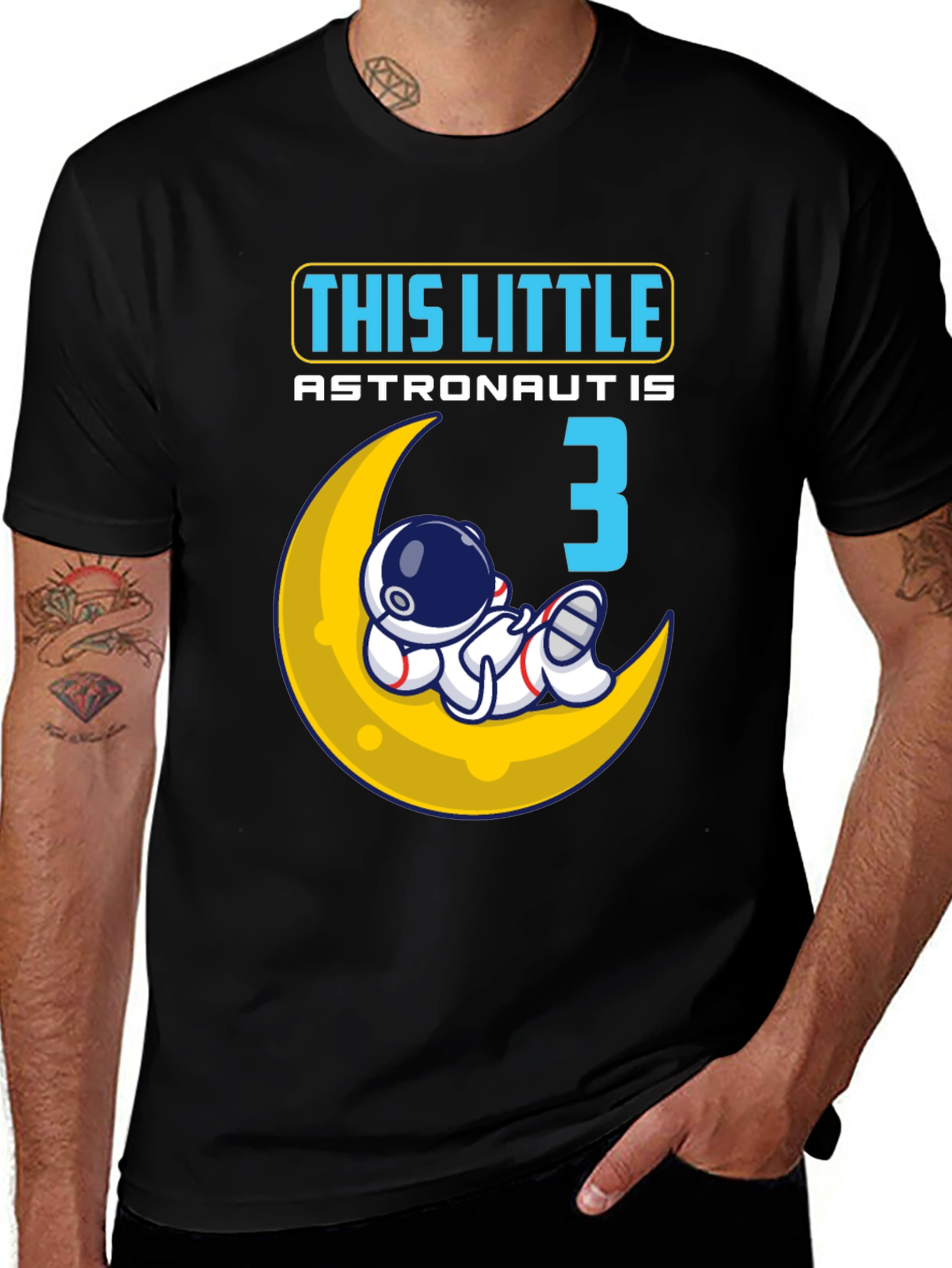 Little Astronaut Birthday Shirt - Age 3