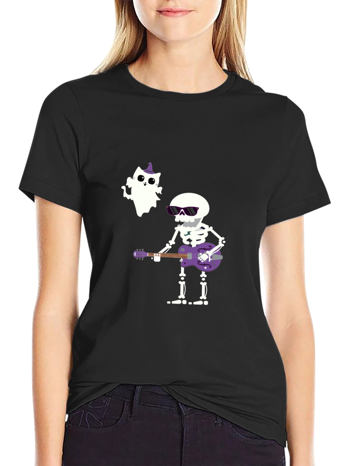 Halloween Skeleton Guitar T-Shirt