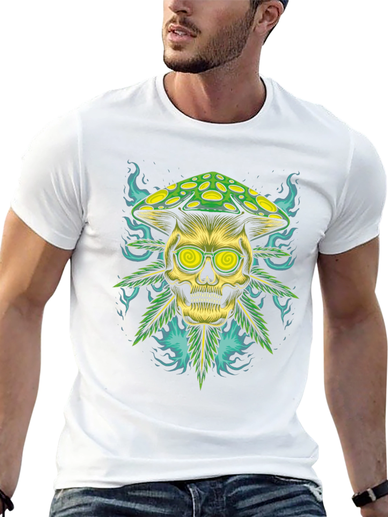 Skull Mushroom Graphic Tee - Unique & Edgy