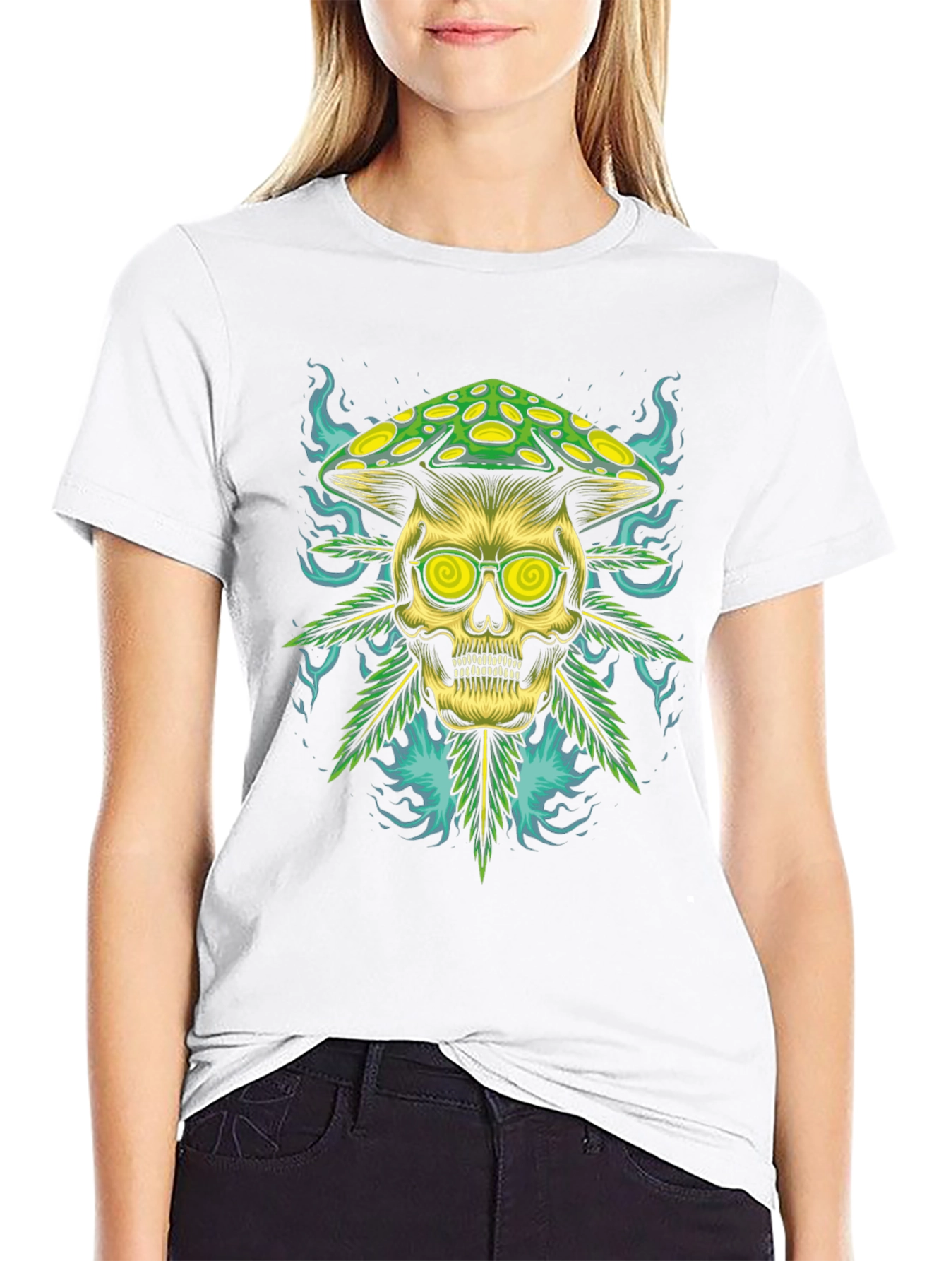 Skull Mushroom Graphic Tee - Unique & Edgy