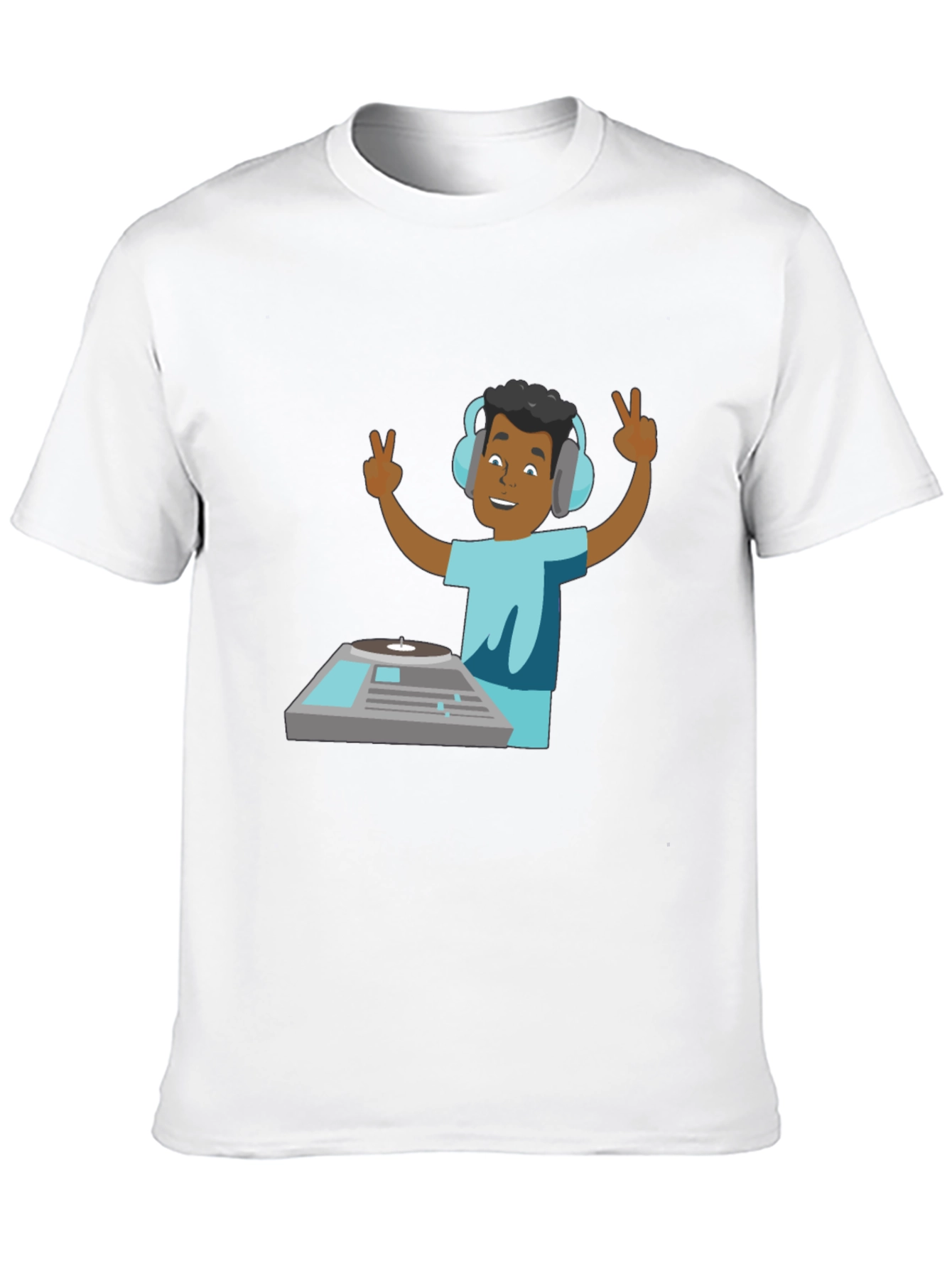 DJ Graphic T-Shirt - Black Cotton Blend